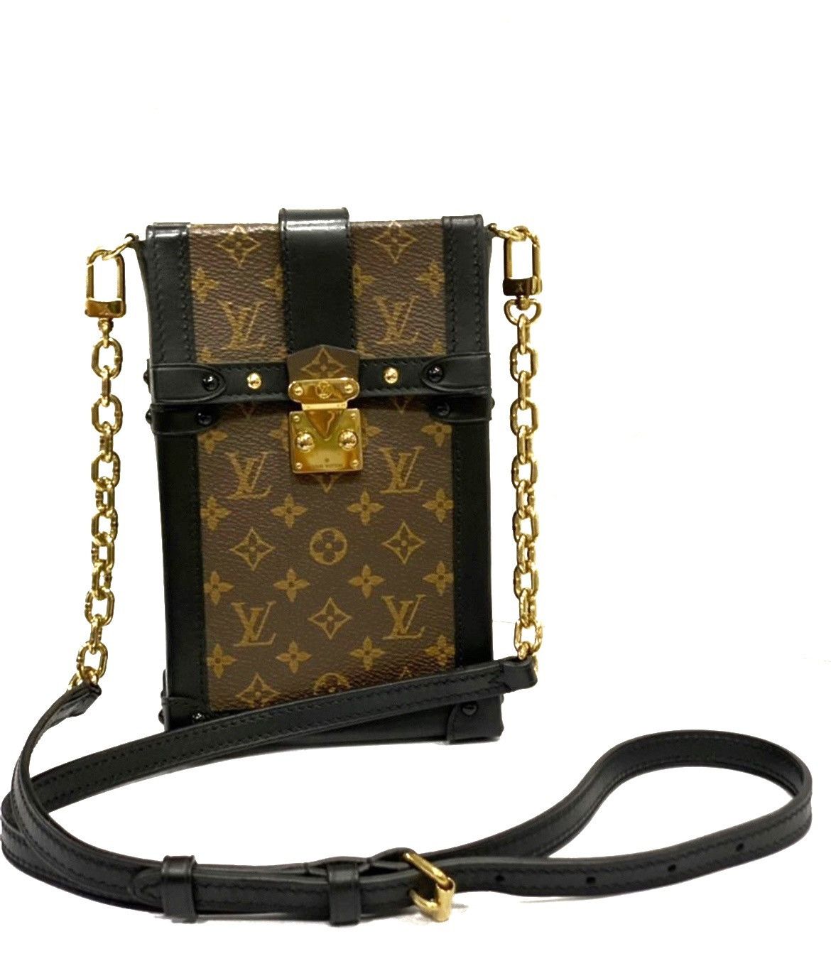 Louis Vuitton Auth Louis Vuitton Bag Vertical Monogram Trunk Pochette Size ONE SIZE - 1 Thumbnail
