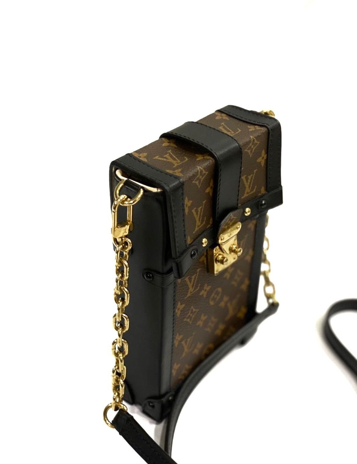 Louis Vuitton Auth Louis Vuitton Bag Vertical Monogram Trunk Pochette Size ONE SIZE - 6 Thumbnail