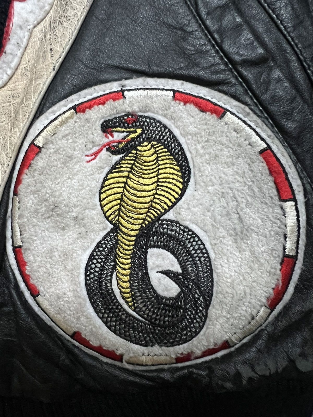 Vintage VERY RARE VINTAGE JACKET LEATHER COBRA Size US L / EU 52-54 / 3 - 6 Thumbnail