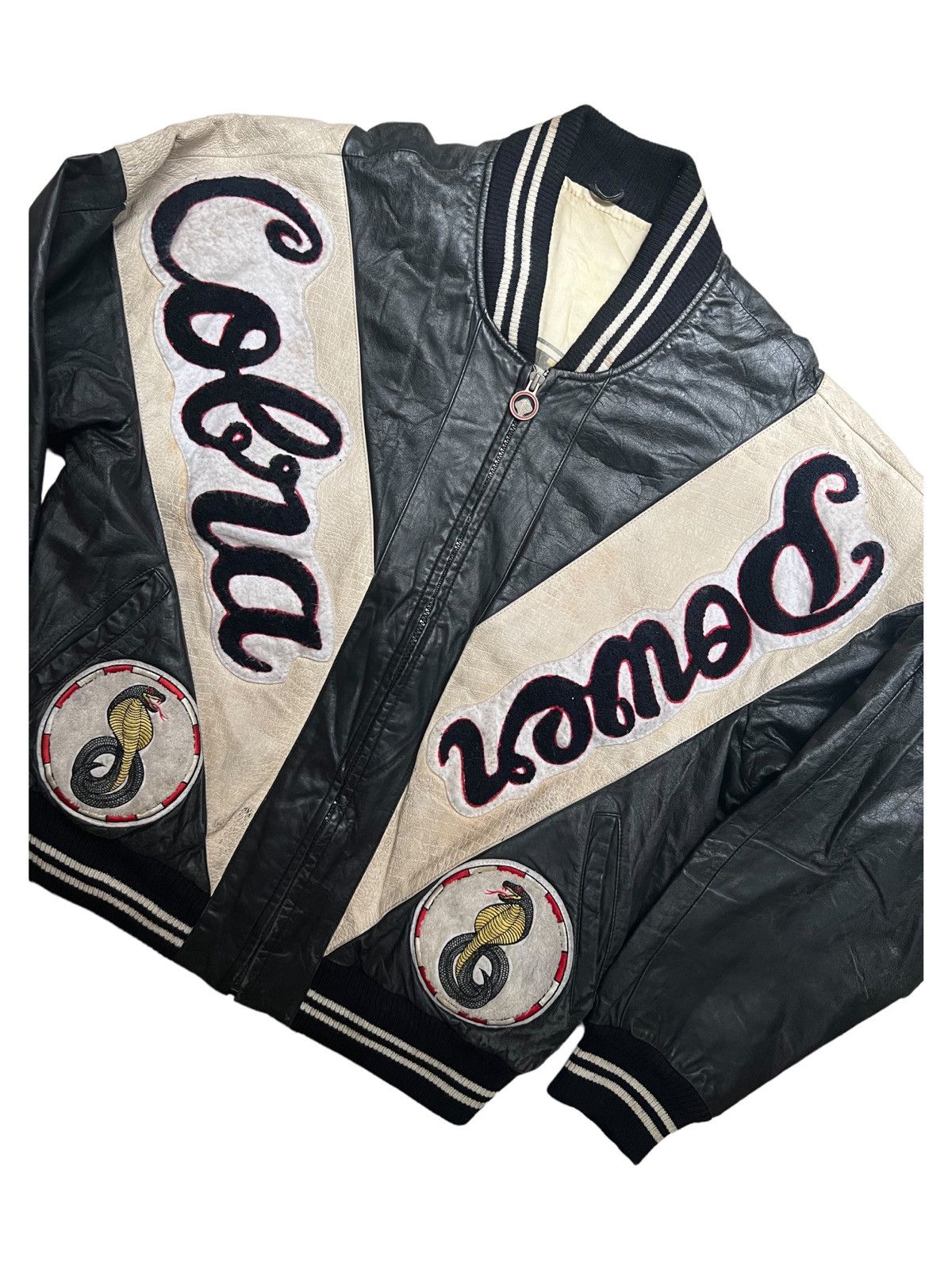 Vintage VERY RARE VINTAGE JACKET LEATHER COBRA Size US L / EU 52-54 / 3 - 4 Thumbnail
