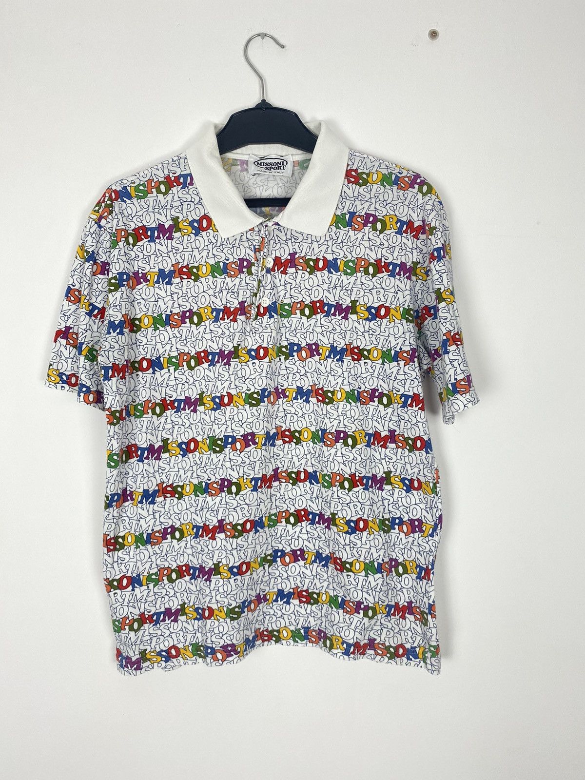 Designer × Missoni × Vintage Missoni Sport Vintage All Over Print Polo Shirt Rare 90s Size US L / EU 52-54 / 3 - 1 Thumbnail