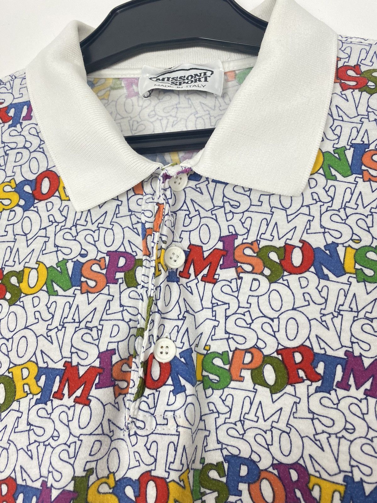 Designer × Missoni × Vintage Missoni Sport Vintage All Over Print Polo Shirt Rare 90s Size US L / EU 52-54 / 3 - 9 Thumbnail