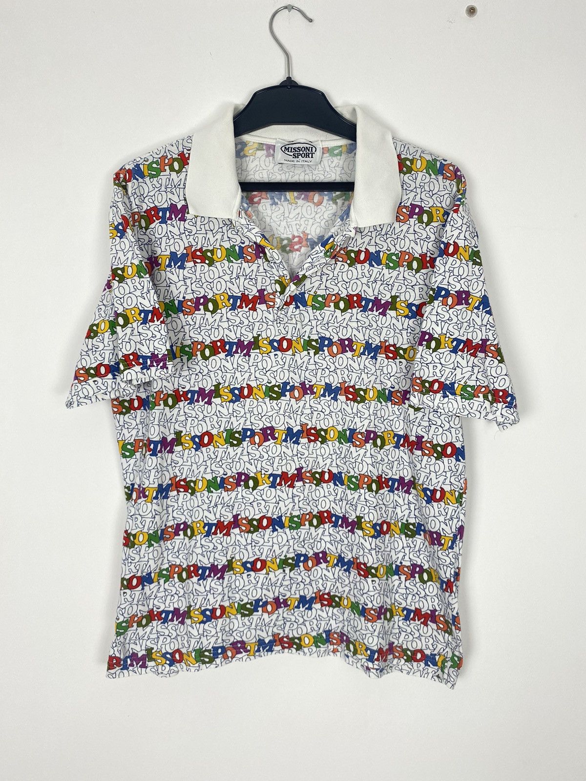 Designer × Missoni × Vintage Missoni Sport Vintage All Over Print Polo Shirt Rare 90s Size US L / EU 52-54 / 3 - 8 Thumbnail