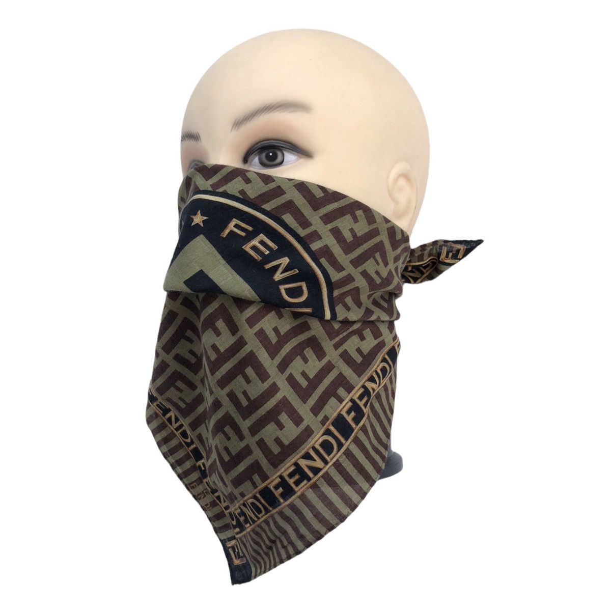 Vintage Vintage Fendi Roma Italy Monogram Handkerchief Size ONE SIZE - 3 Thumbnail