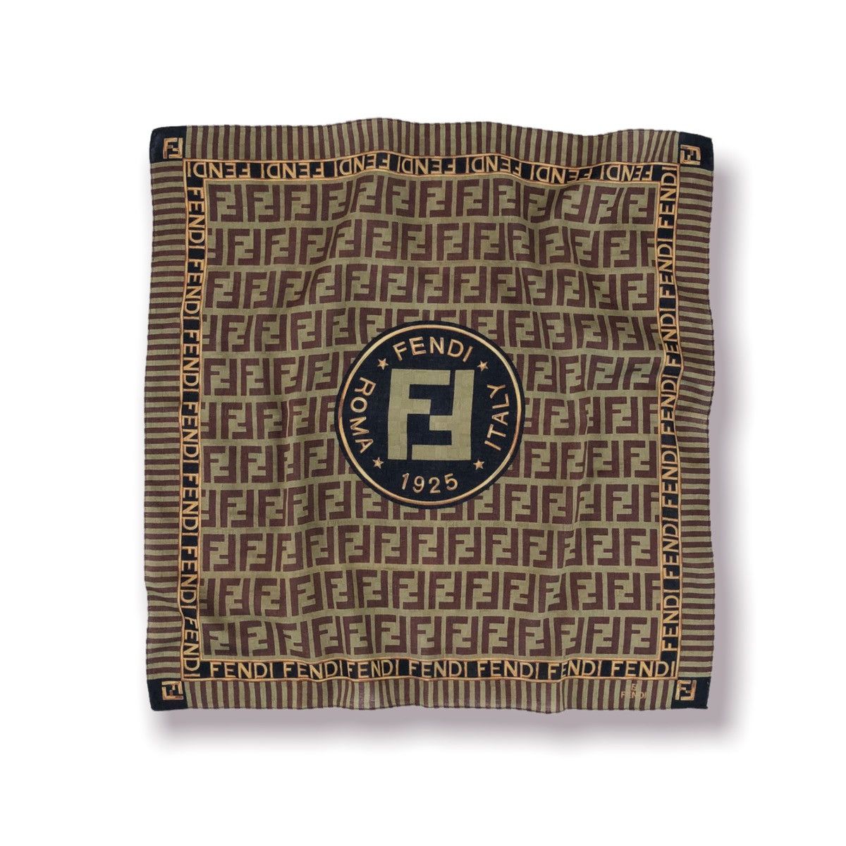 Vintage Vintage Fendi Roma Italy Monogram Handkerchief Size ONE SIZE - 1 Thumbnail