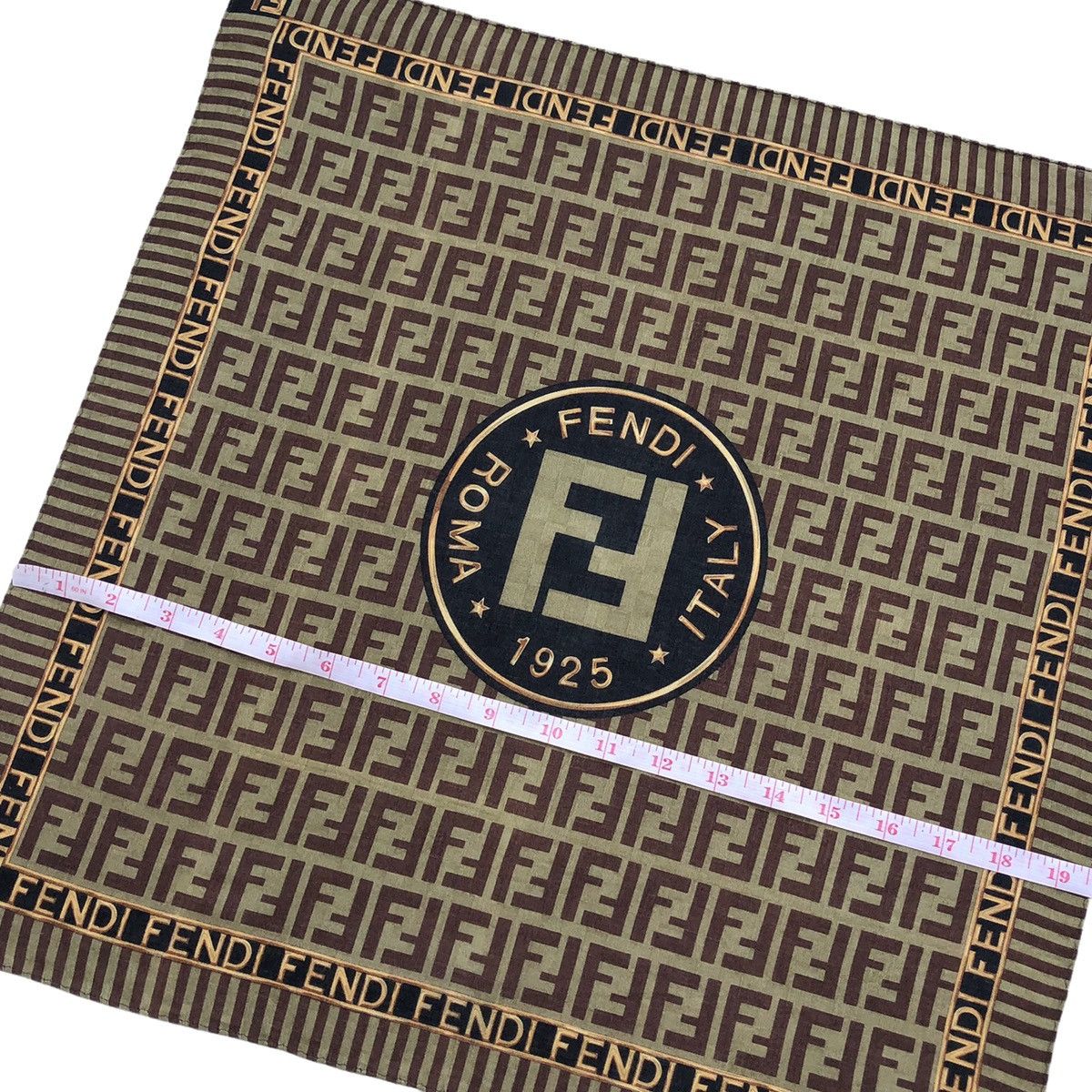 Vintage Vintage Fendi Roma Italy Monogram Handkerchief Size ONE SIZE - 4 Thumbnail