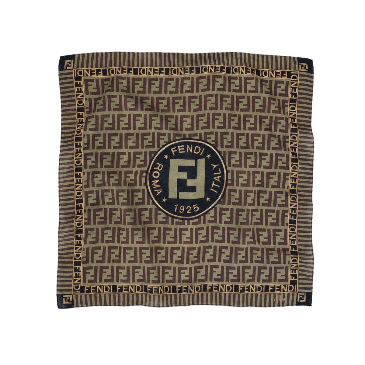 Vintage Vintage Fendi Roma Italy Monogram Handkerchief Size ONE SIZE - 8 Thumbnail