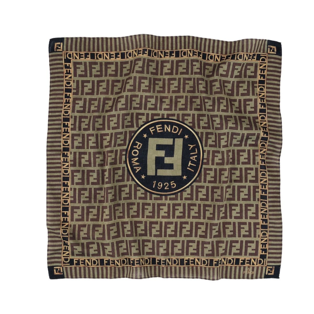 Vintage Vintage Fendi Roma Italy Monogram Handkerchief Size ONE SIZE - 5 Thumbnail