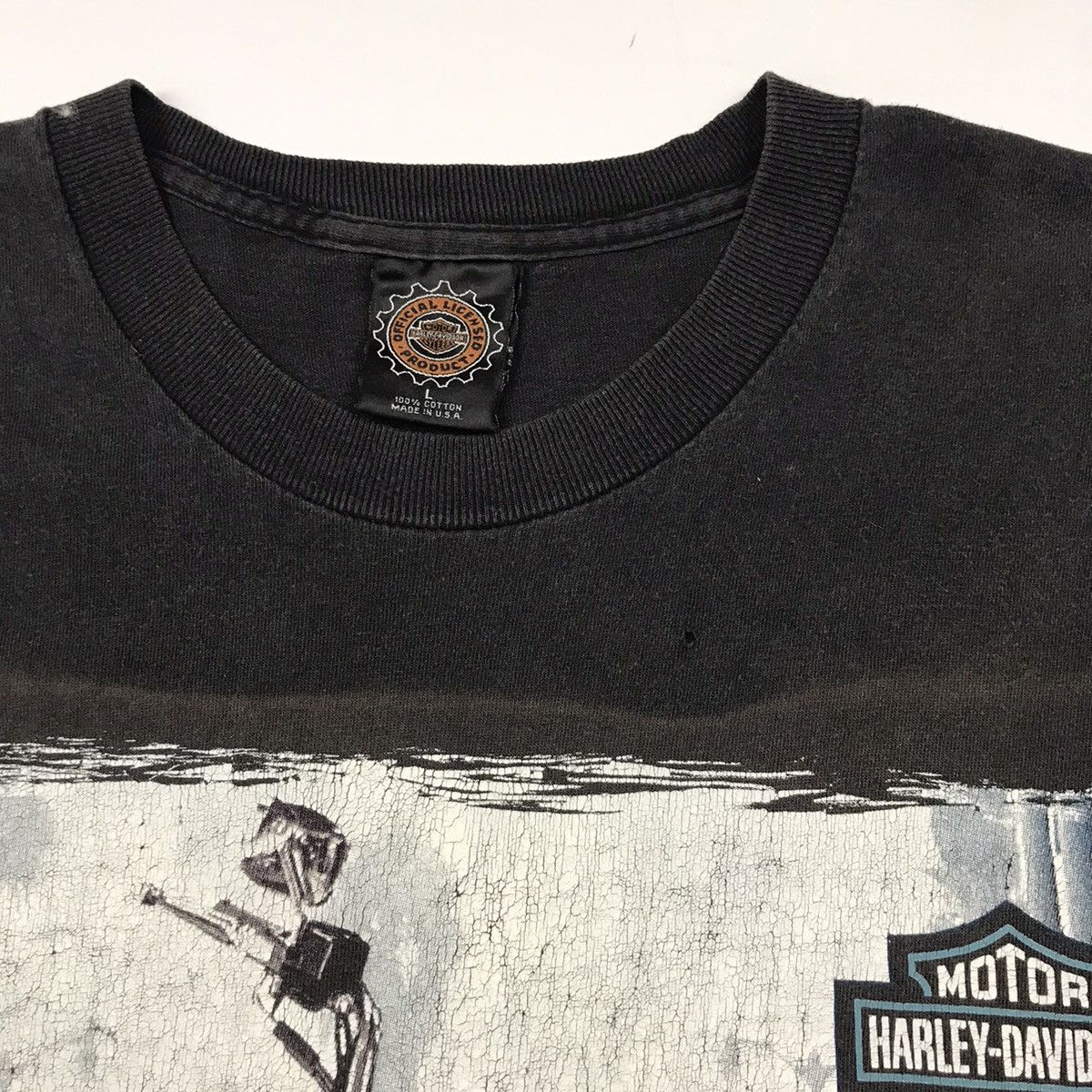 Harley Davidson × Vintage Vintage 90s HARLEY DAVIDSON Avoid Civilization t-shirt Size US L / EU 52-54 / 3 - 4 Thumbnail