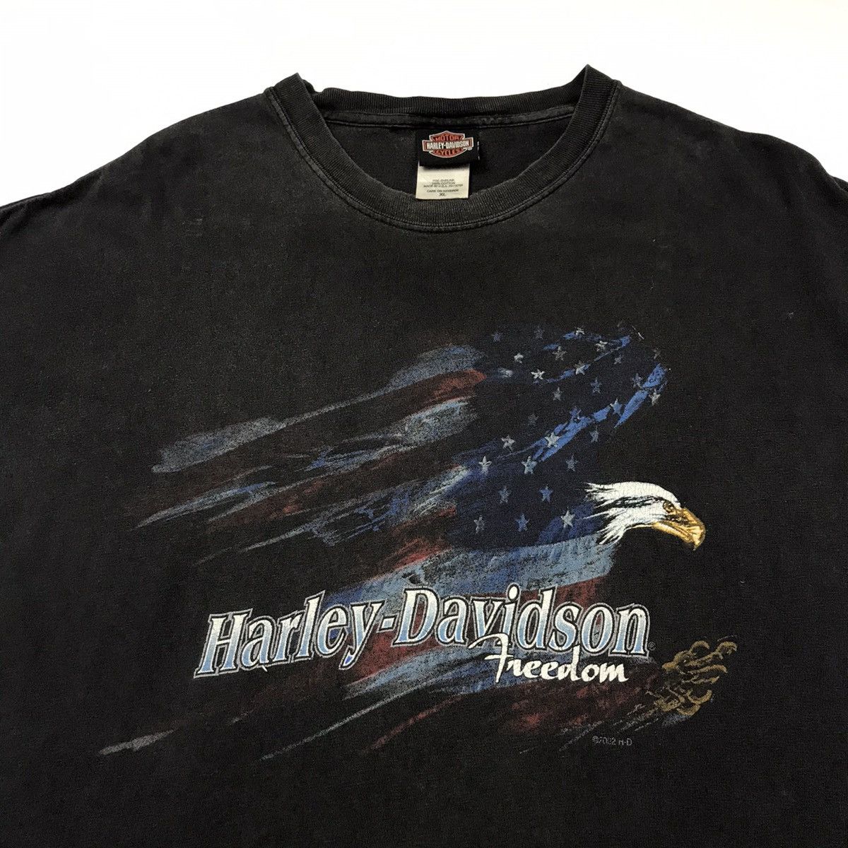 Harley Davidson × Vintage Vintage HARLEY DAVIDSON Freedom eagle t-shirt Size US XL / EU 56 / 4 - 3 Thumbnail