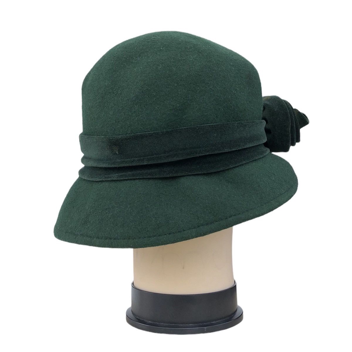 Burberry Vintage Burberrys Wool Bonnet Flower Cloche Bucket Hat Size ONE SIZE - 6 Thumbnail