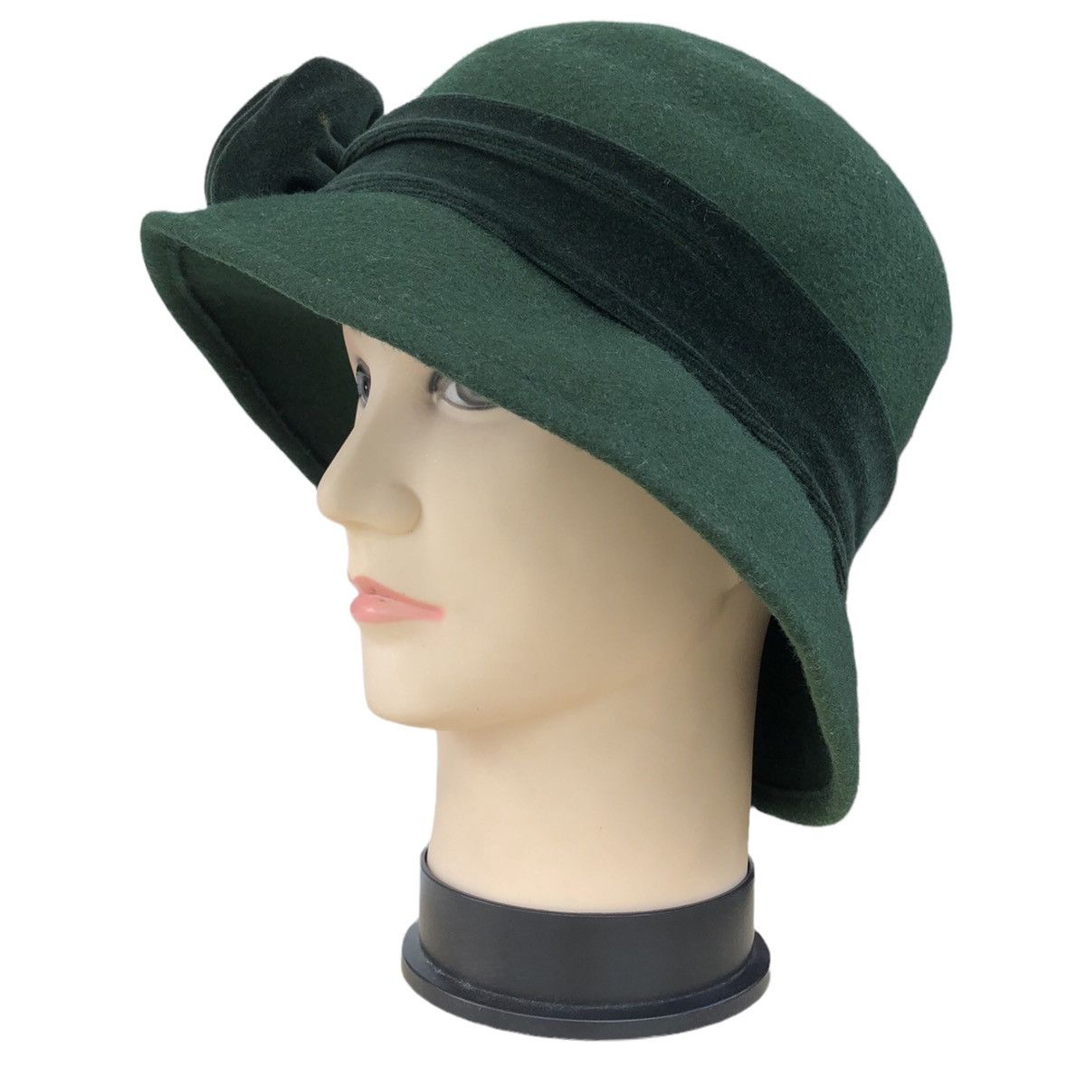 Burberry Vintage Burberrys Wool Bonnet Flower Cloche Bucket Hat Size ONE SIZE - 4 Thumbnail