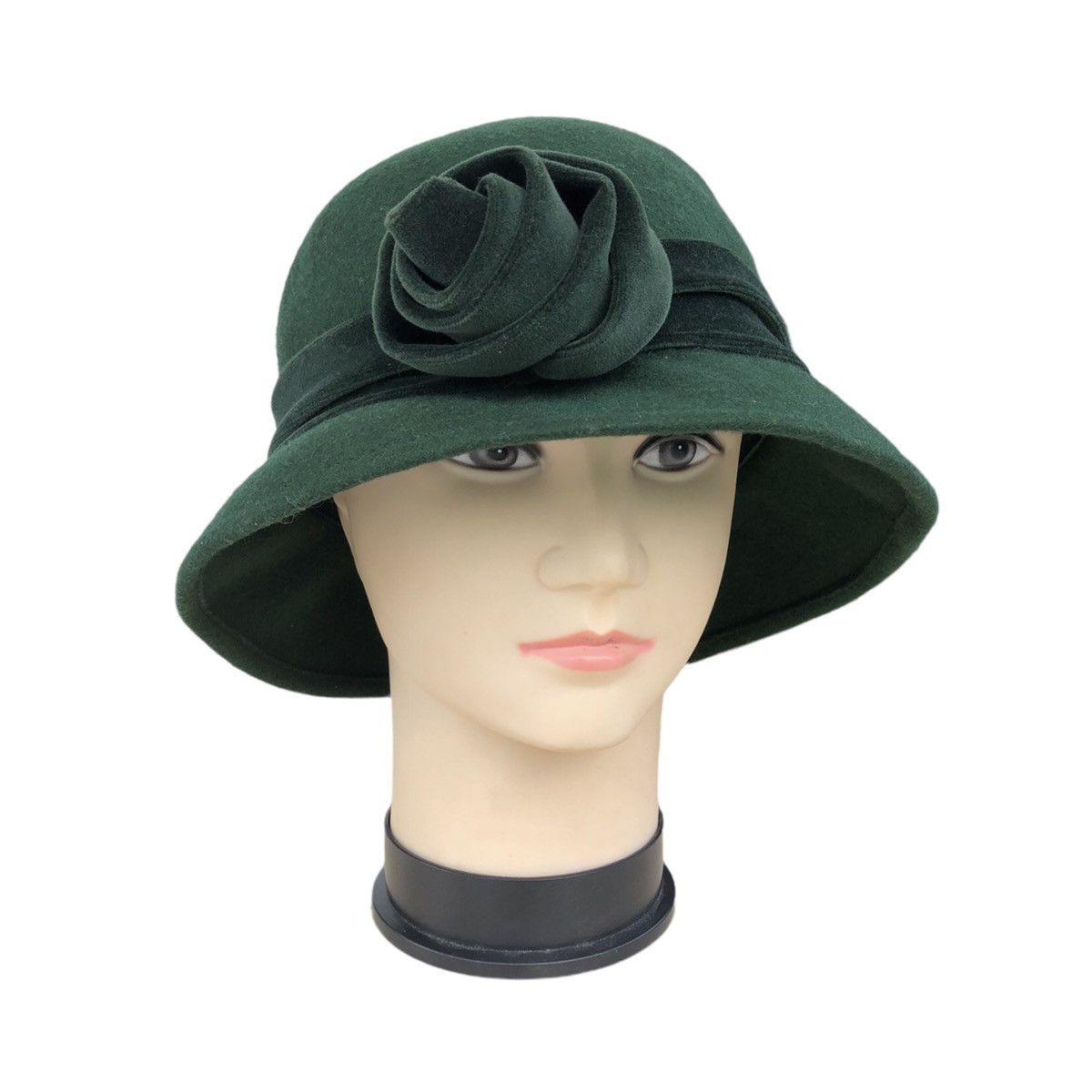 Burberry Vintage Burberrys Wool Bonnet Flower Cloche Bucket Hat Size ONE SIZE - 3 Thumbnail