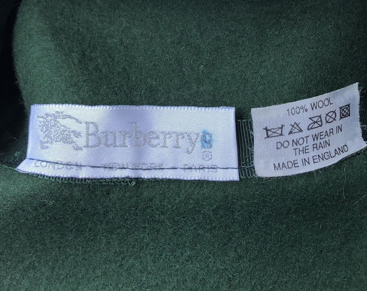 Burberry Vintage Burberrys Wool Bonnet Flower Cloche Bucket Hat Size ONE SIZE - 12 Thumbnail
