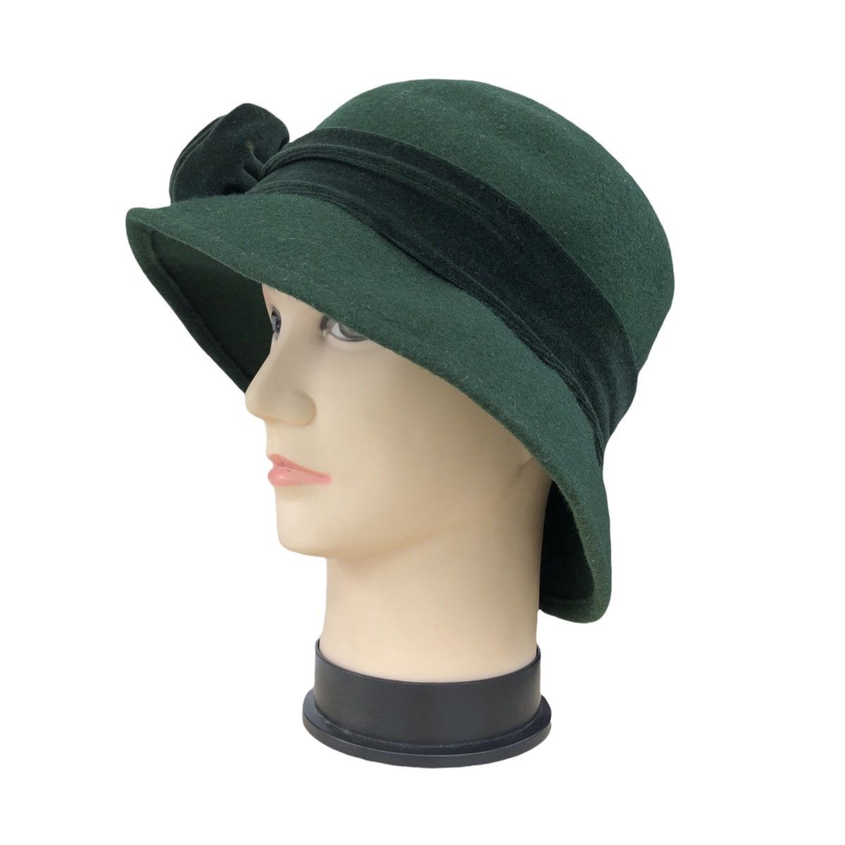 Burberry Vintage Burberrys Wool Bonnet Flower Cloche Bucket Hat Size ONE SIZE - 5 Thumbnail
