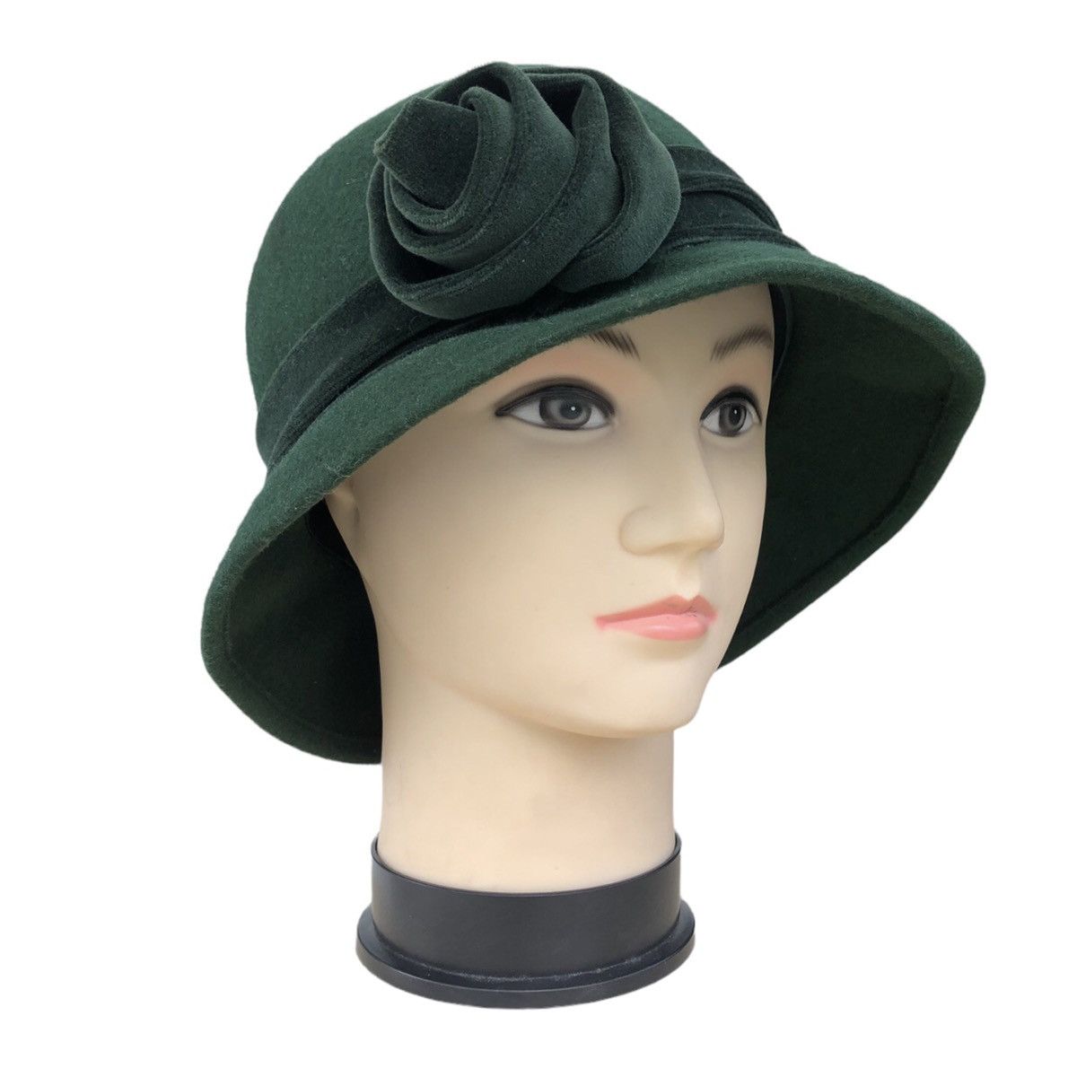 Burberry Vintage Burberrys Wool Bonnet Flower Cloche Bucket Hat Size ONE SIZE - 1 Thumbnail
