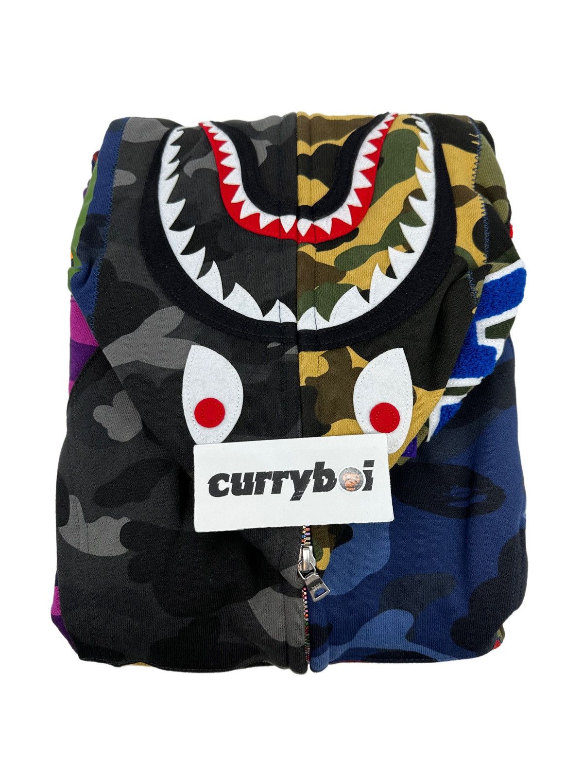 Bape Mix Camo Crazy Shark Full Zip Hoodie Size US M / EU 48-50 / 2 - 6 Thumbnail