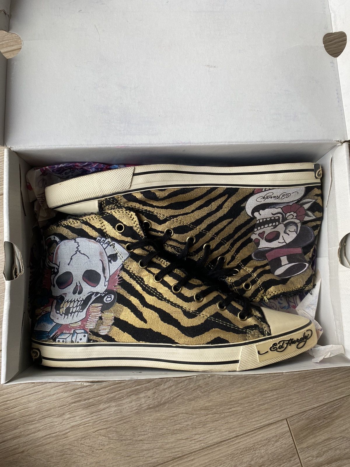 Christian Audigier × Ed Hardy × Vintage Ed Hardy Converse Skull W’s Sneakers shoes Size US 9 / IT 39 - 4 Thumbnail