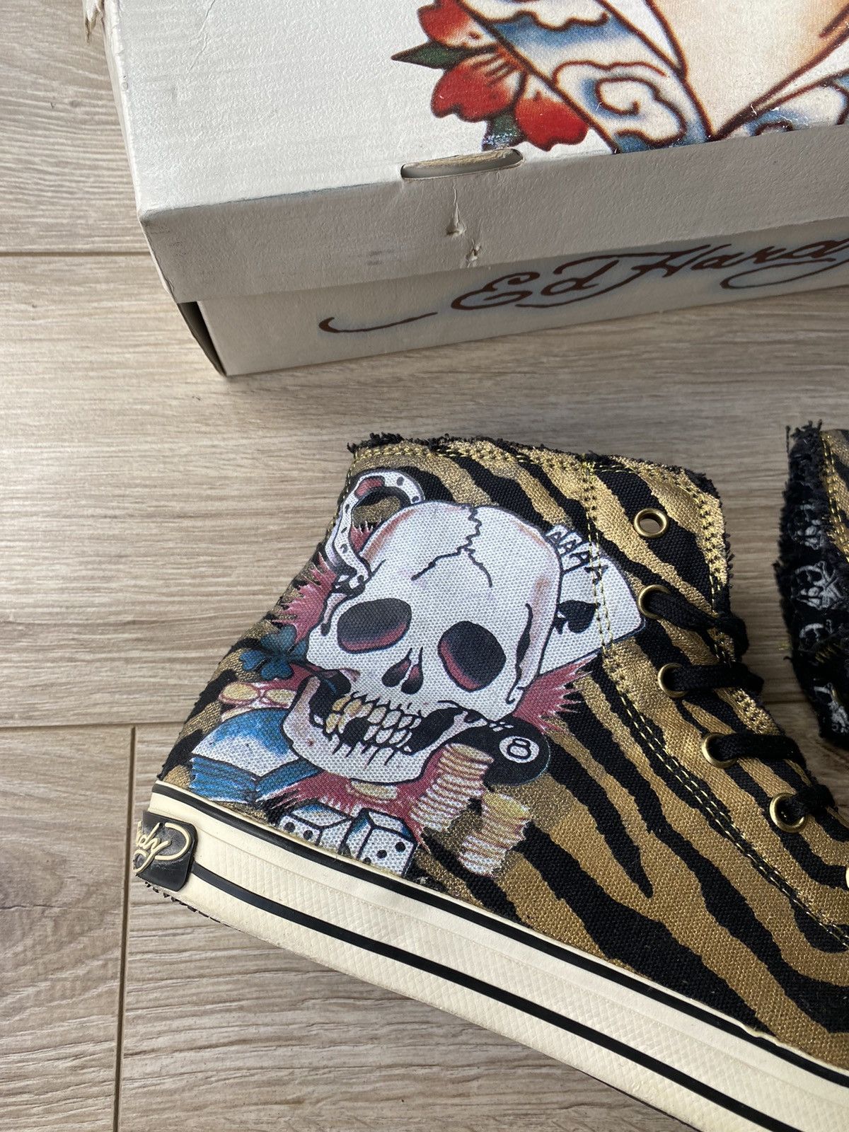 Christian Audigier × Ed Hardy × Vintage Ed Hardy Converse Skull W’s Sneakers shoes Size US 9 / IT 39 - 2 Thumbnail