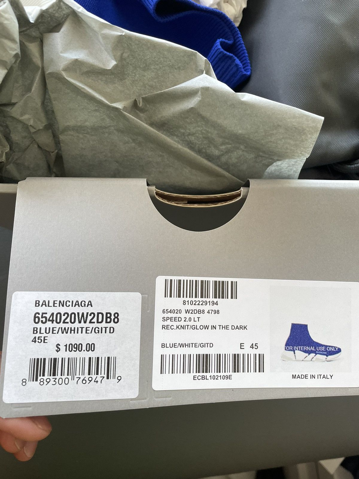 Balenciaga Brand New Iconic Rare Super Runway Iconic Logo Sock Sneaker Size US 12 / EU 45 - 4 Thumbnail