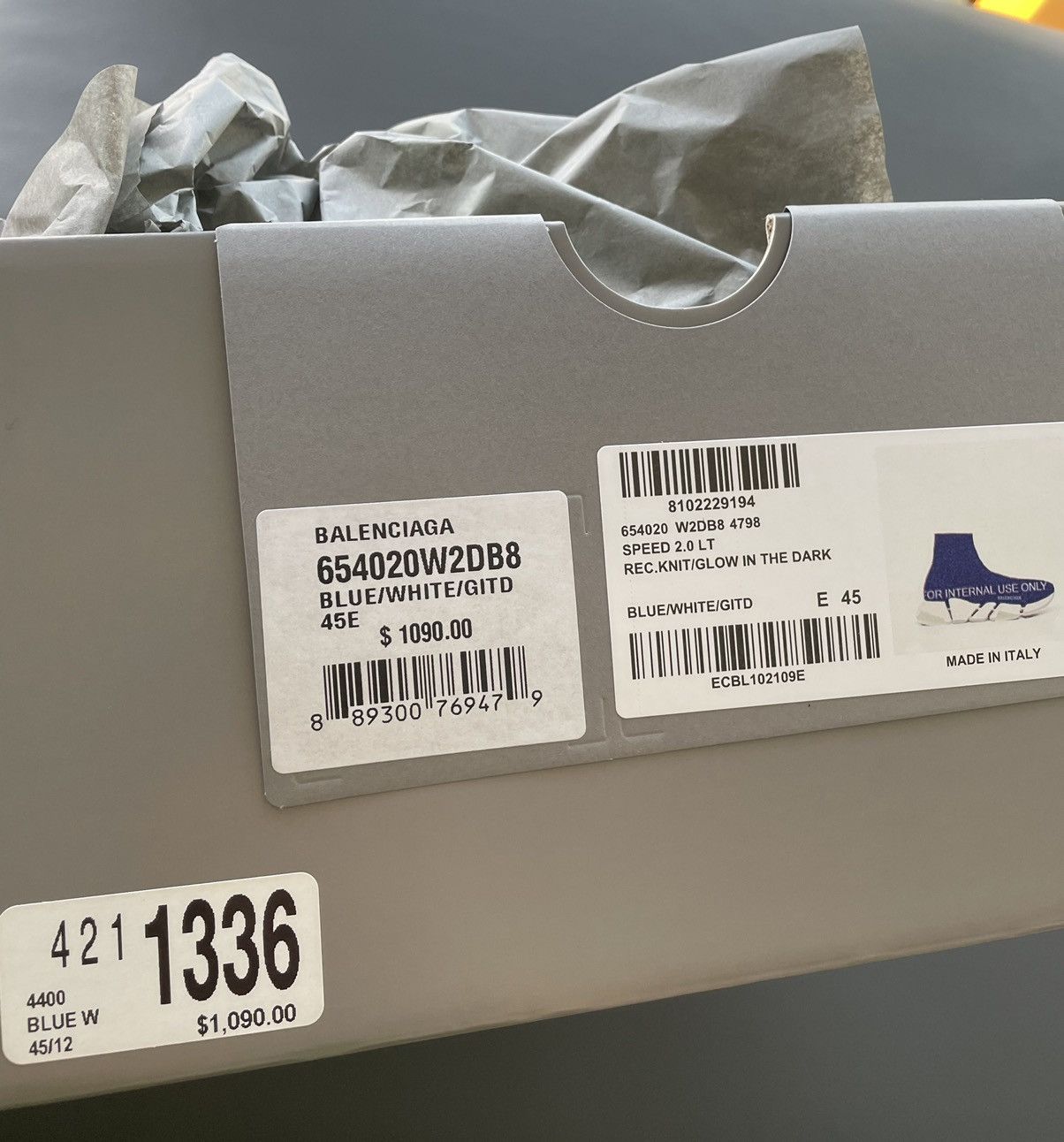 Balenciaga Brand New Iconic Rare Super Runway Iconic Logo Sock Sneaker Size US 12 / EU 45 - 20 Thumbnail