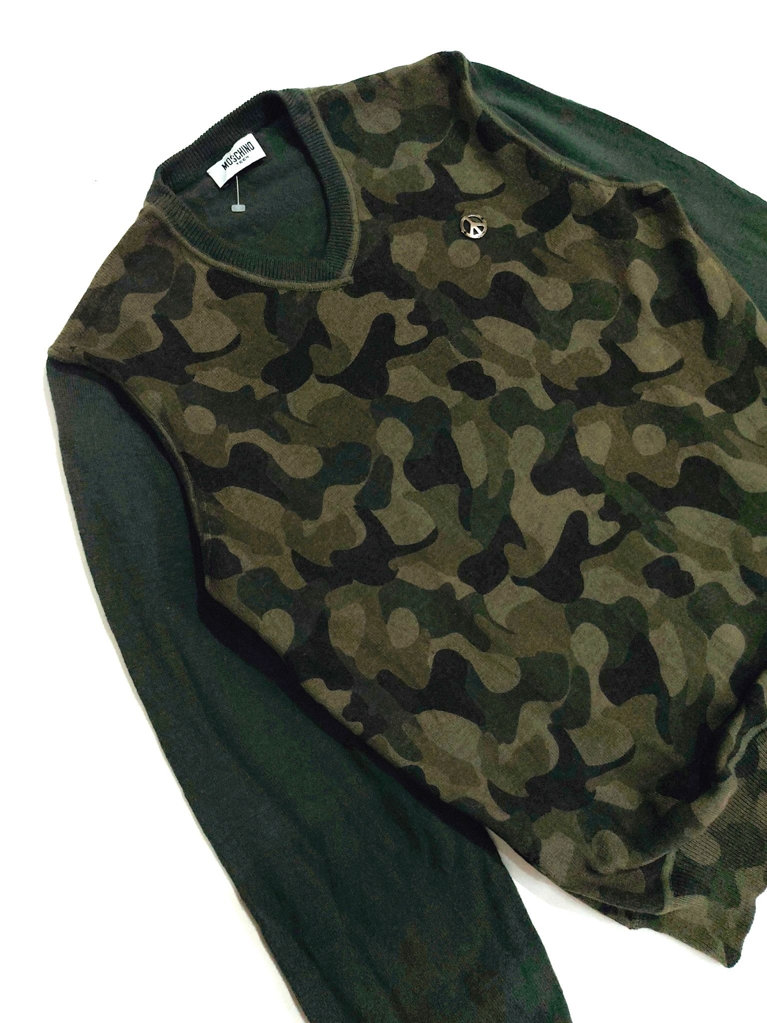 Designer × Moschino × Teenage RARE! MOSCHINO TEEN WOODLAND CAMO SWEATER Size S / US 4 / IT 40 - 4 Thumbnail