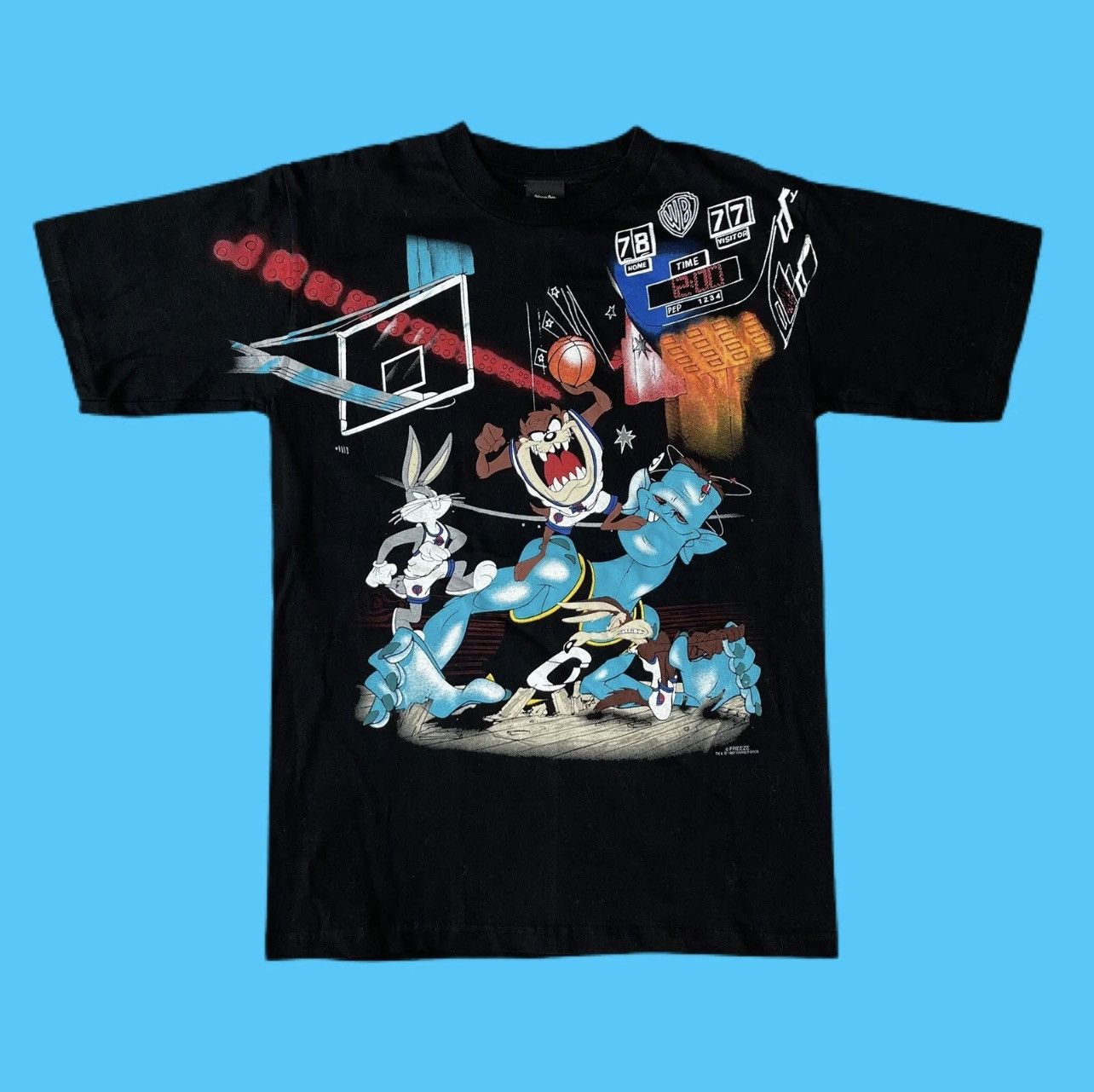 Sweat Vintage Space Jam 1996 – Enfant Taille 18-20 – Noir – NEUF RARE