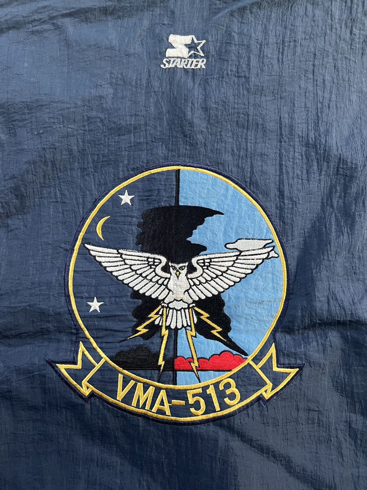 Starter VERY RARE VINTAGE JACKET STARTER MILITARY SOUVENIR JACKET Size US XL / EU 56 / 4 - 3 Thumbnail