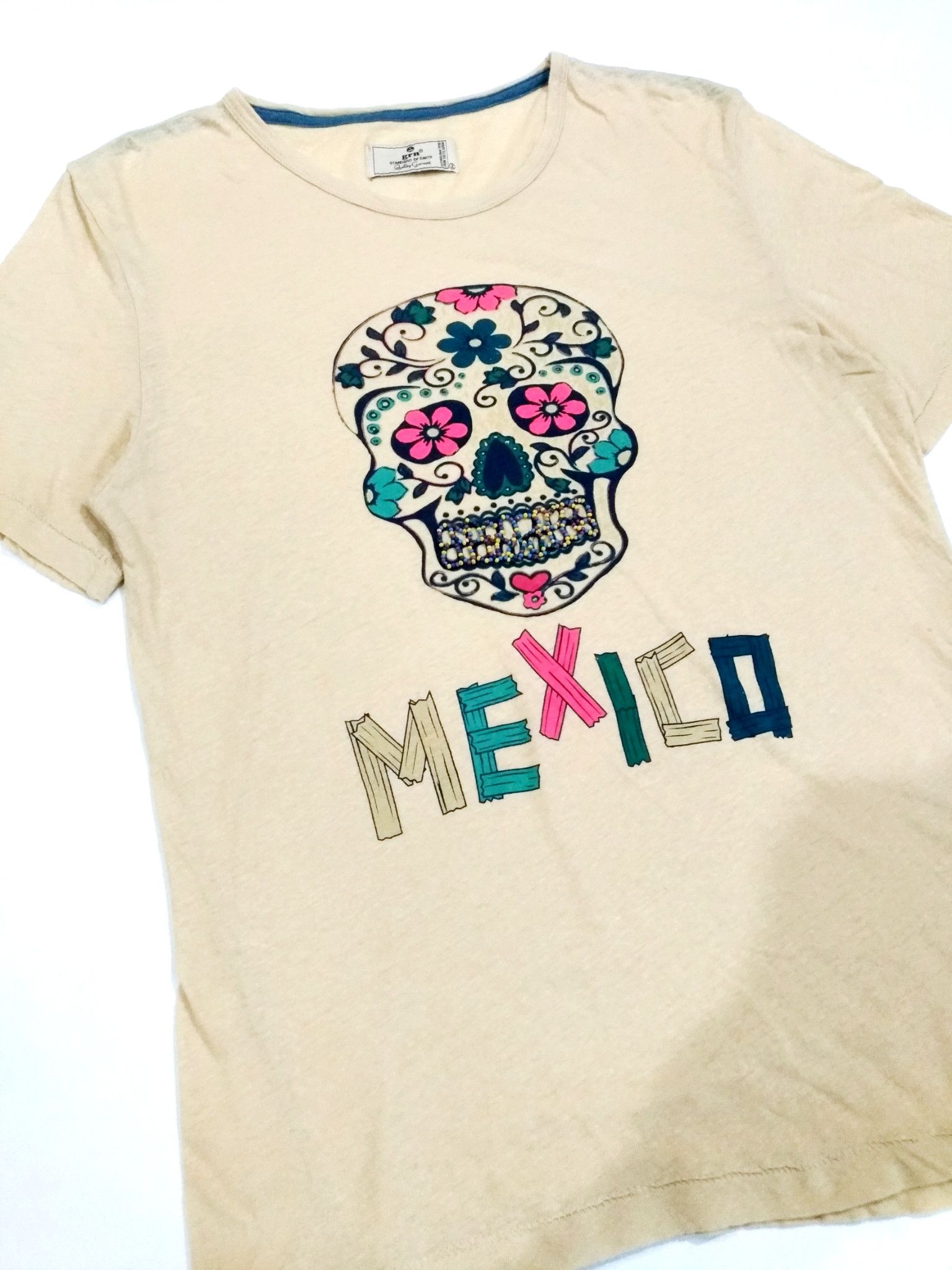 GRN × Japanese Brand RARE! VTG GRN "DIA DE LOS MUERTOS" SKULL TATTOO GRAPHIC TEE Size US S / EU 44-46 / 1 - 3 Thumbnail