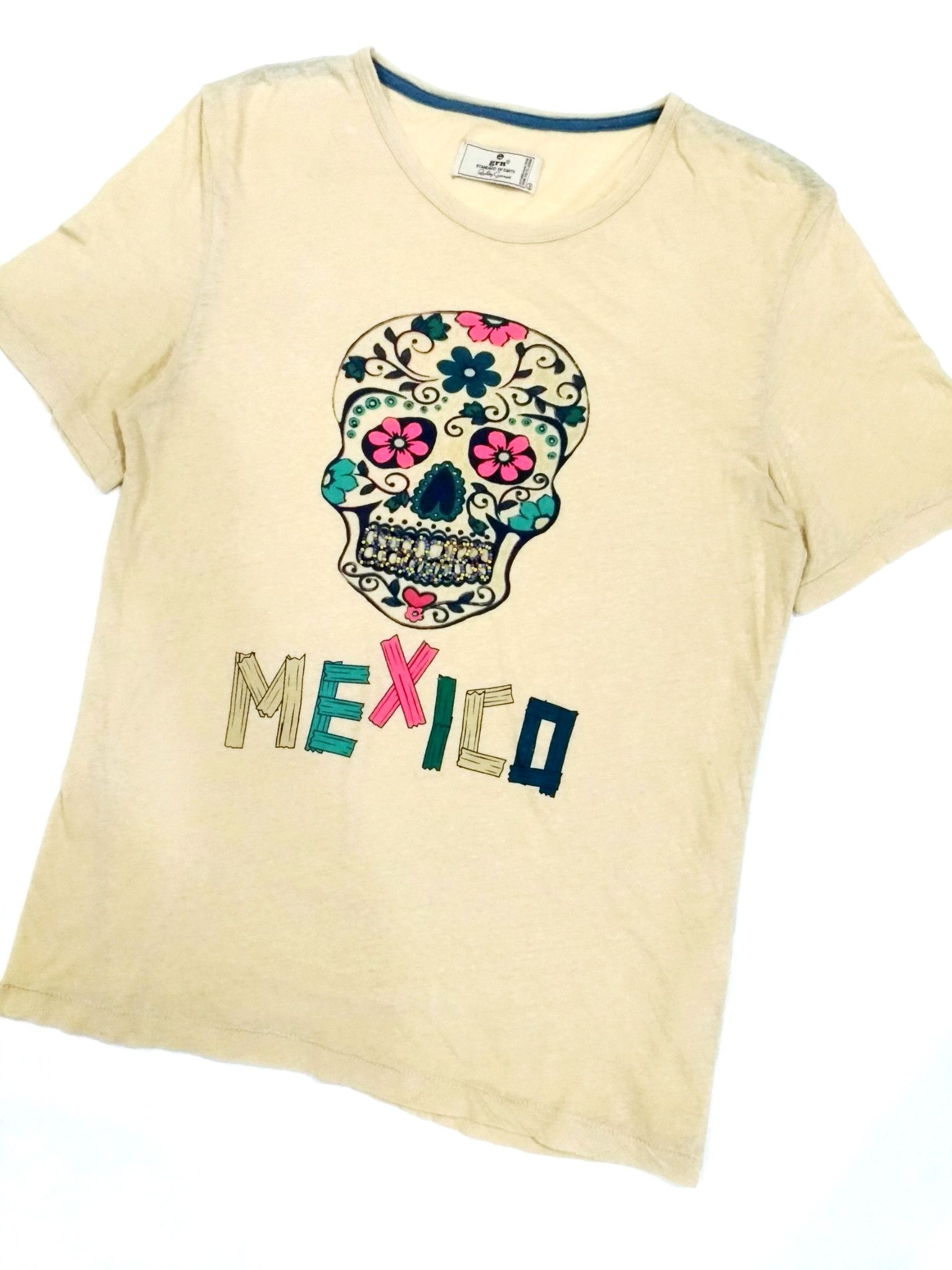 GRN × Japanese Brand RARE! VTG GRN "DIA DE LOS MUERTOS" SKULL TATTOO GRAPHIC TEE Size US S / EU 44-46 / 1 - 2 Thumbnail