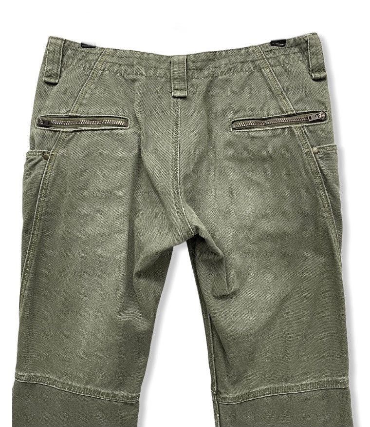 Japanese Brand × Vintage Vintage BACK NUMBER Punk Zipper Canvas Green Army Pants Size US 31 - 1 Thumbnail