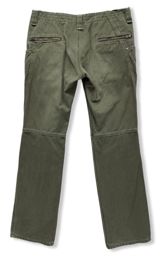 Japanese Brand × Vintage Vintage BACK NUMBER Punk Zipper Canvas Green Army Pants Size US 31 - 5 Thumbnail