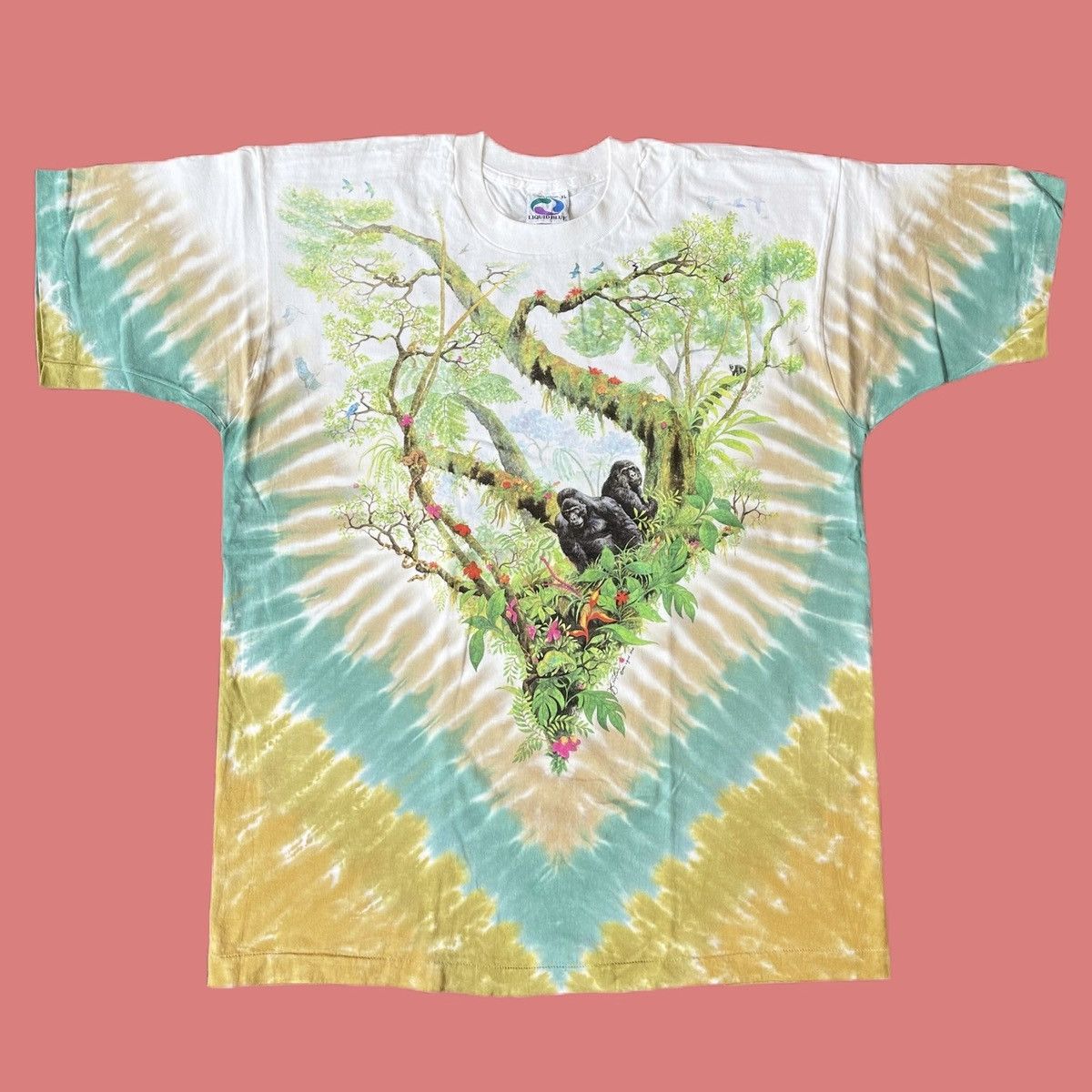 Liquid Blue Deadstock Vintage Liquid Blue Rainforest Shirt Size US XL / EU 56 / 4 - 1 Thumbnail