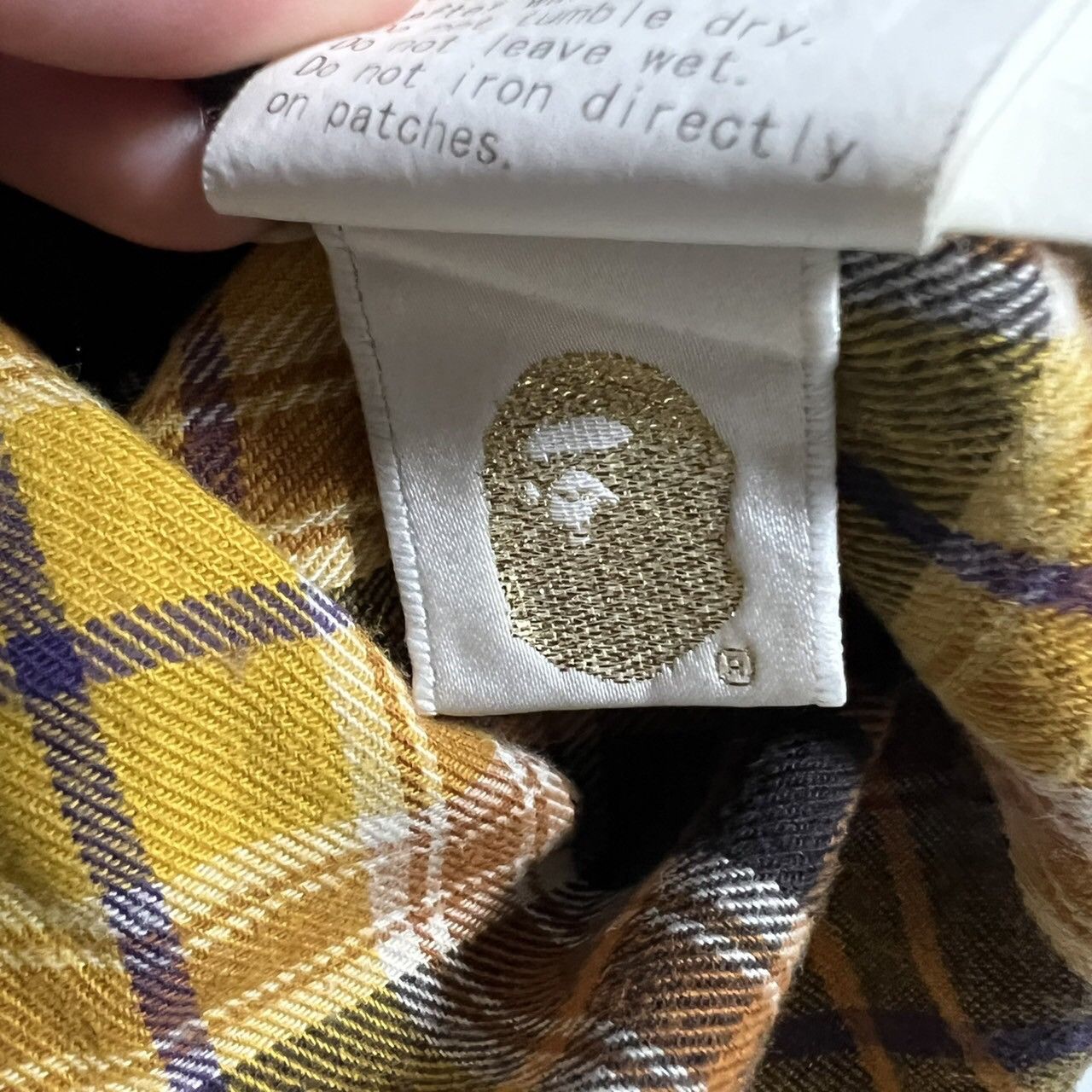 Bape BAPE long sleeve mix check shirt Size US M / EU 48-50 / 2 - 6 Thumbnail