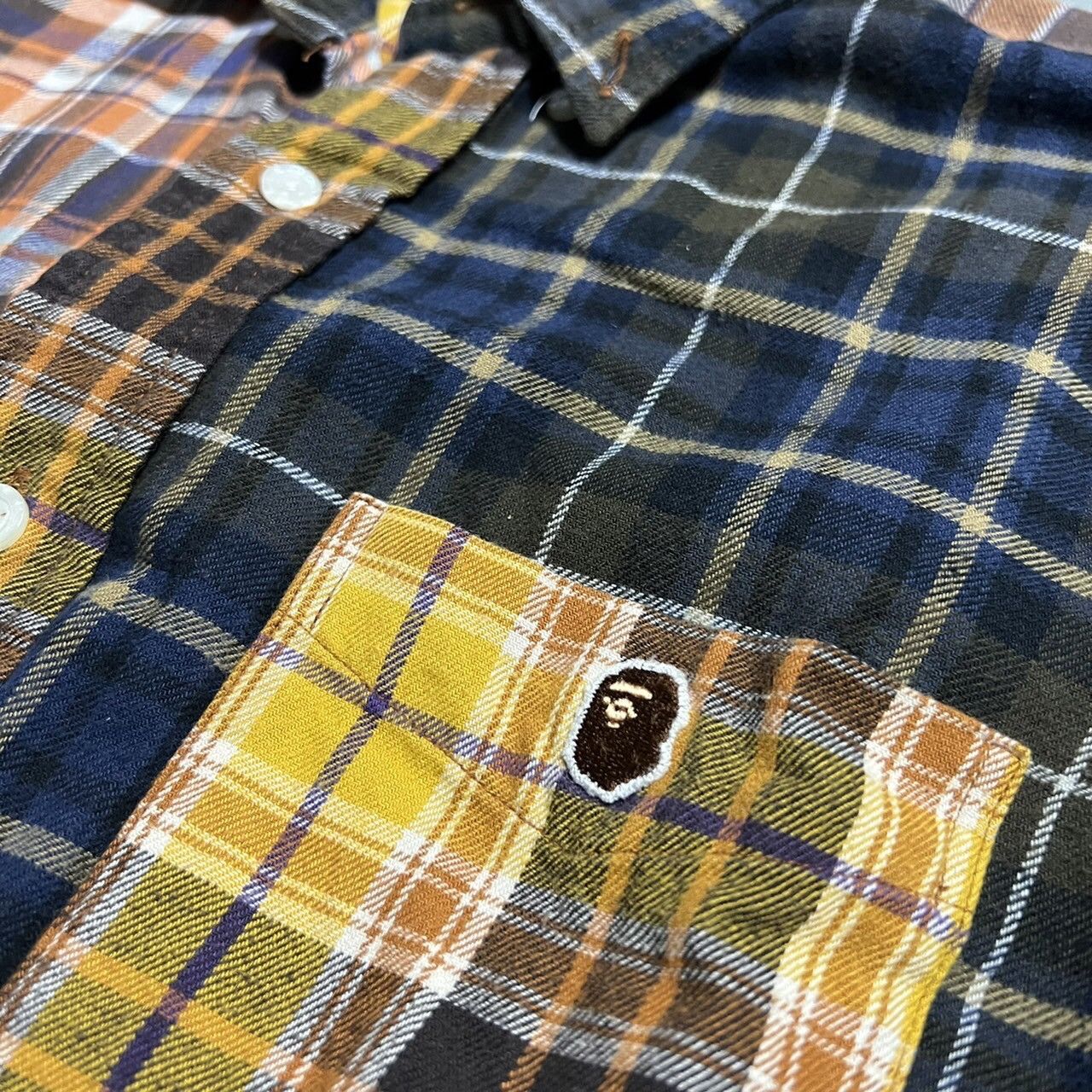 Bape BAPE long sleeve mix check shirt Size US M / EU 48-50 / 2 - 2 Thumbnail