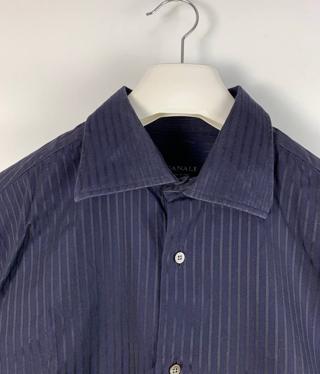 Canali Canali Vintage shirt buttton ups blue cotton Size US M / EU 48-50 / 2 - 2 Thumbnail