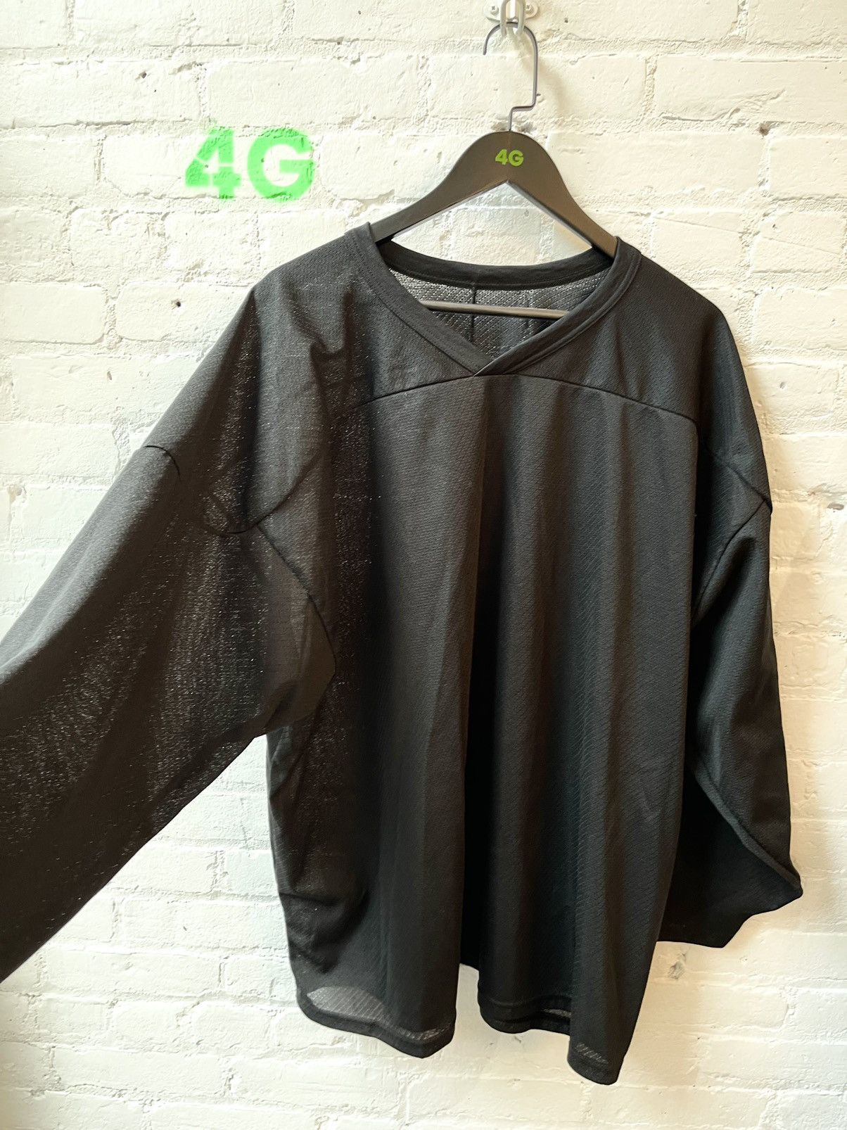 image of Vintage 90's Blank Baggy Oversized Jersey in Black, Men's (Size 2XL)