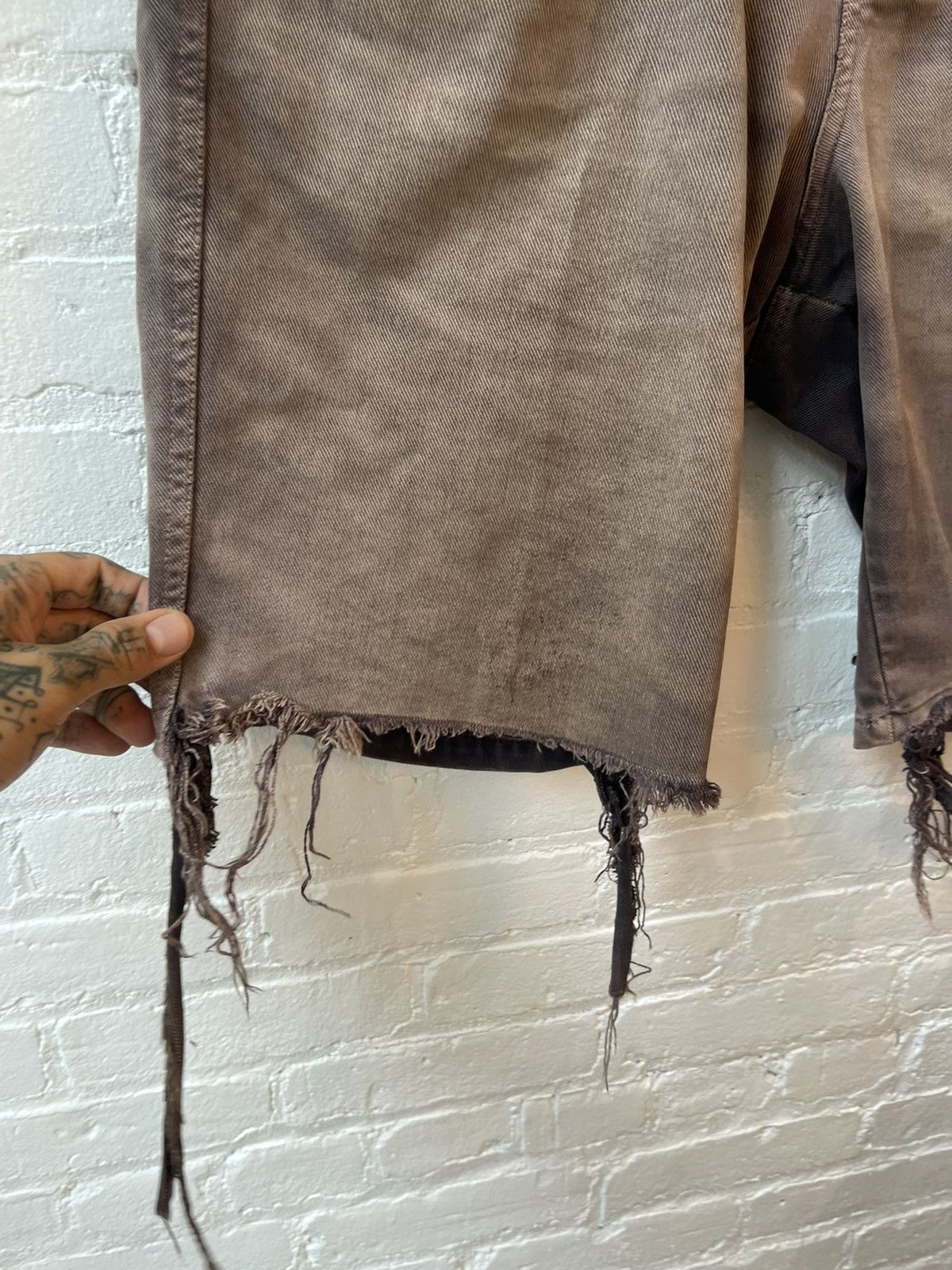 Vintage Vintage 90s THRASHED Skater Baggy Shorts Corduroy Sun Faded Size US 34 / EU 50 - 6 Thumbnail