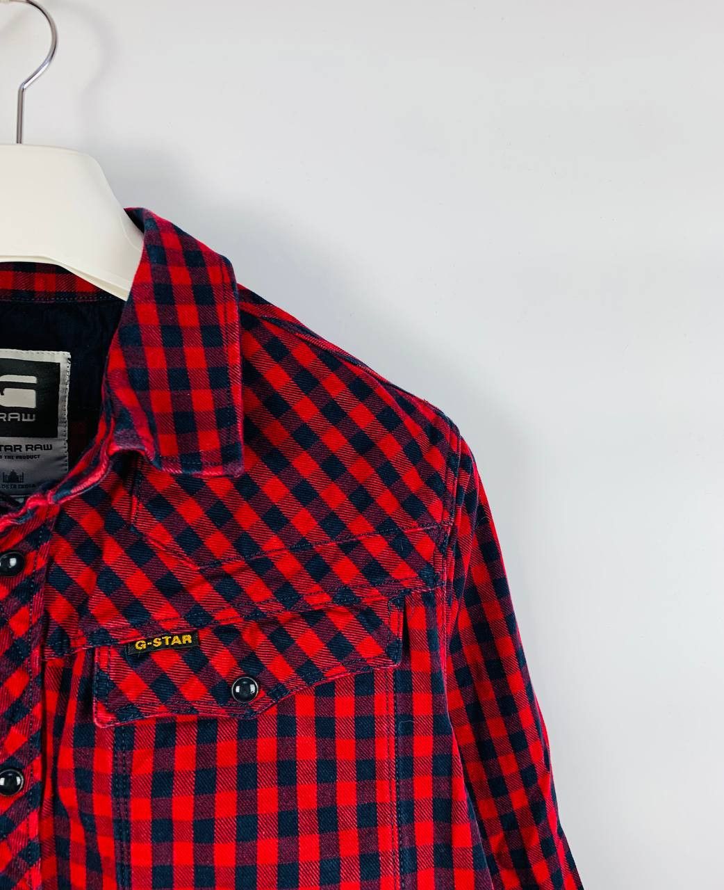 G-Star Gstar / G Star Raw shirt blue red cotton L Size US L / EU 52-54 / 3 - 4 Thumbnail