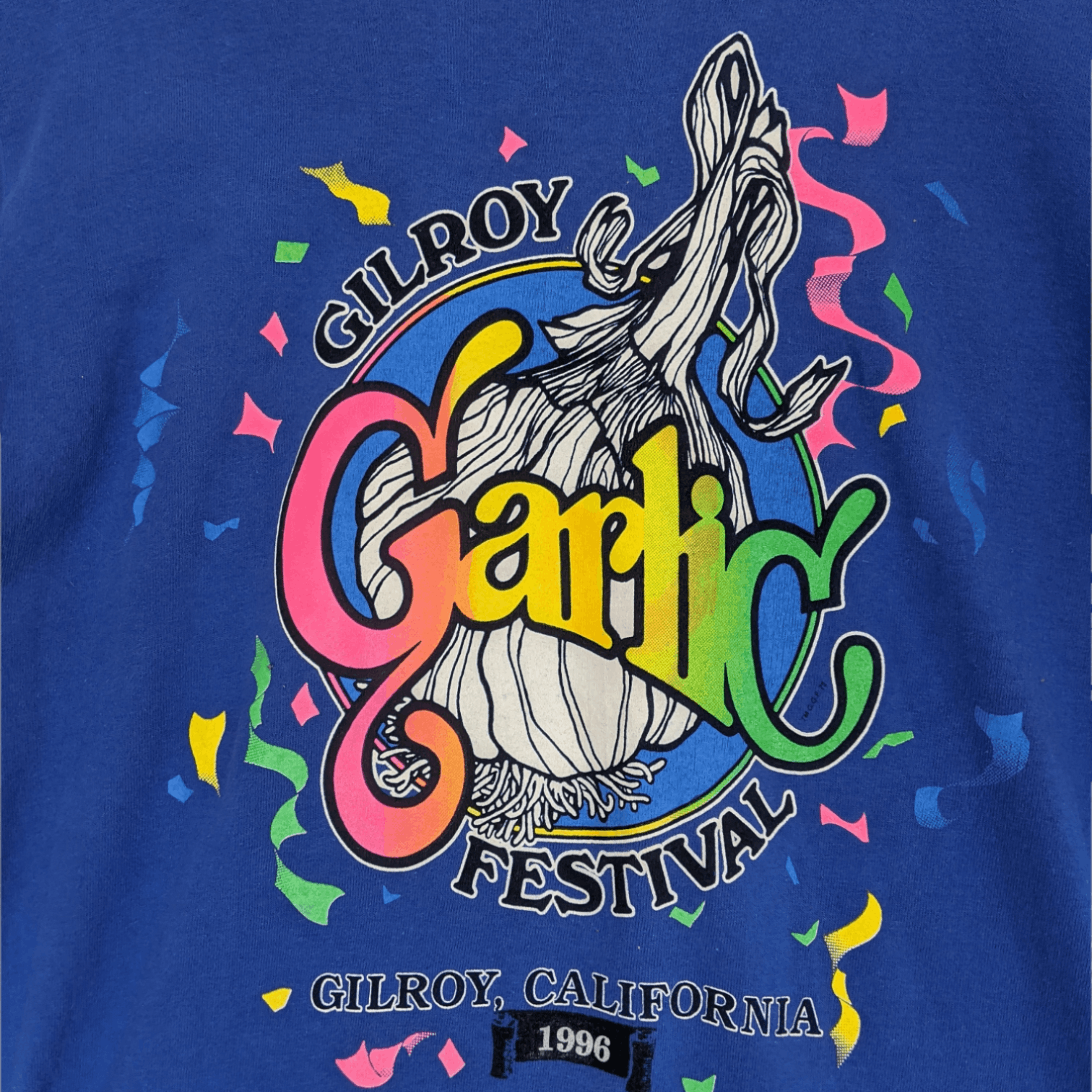 Fruit Of The Loom 90's 1992 GILROY GARLIC FESTIVAL T-Shirt Single Stitches Size US M / EU 48-50 / 2 - 4 Thumbnail