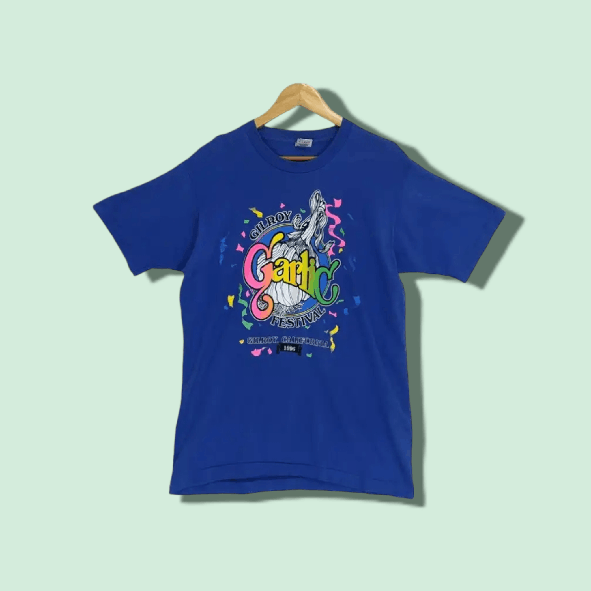 Fruit Of The Loom 90's 1992 GILROY GARLIC FESTIVAL T-Shirt Single Stitches Size US M / EU 48-50 / 2 - 1 Thumbnail