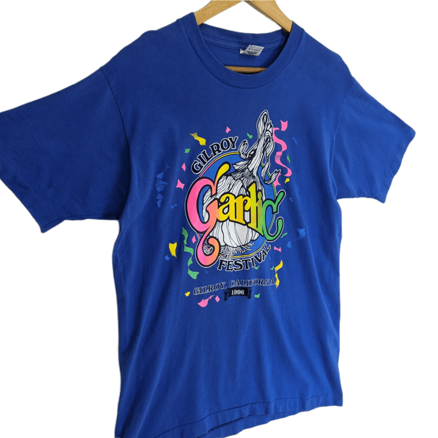 Fruit Of The Loom 90's 1992 GILROY GARLIC FESTIVAL T-Shirt Single Stitches Size US M / EU 48-50 / 2 - 3 Thumbnail