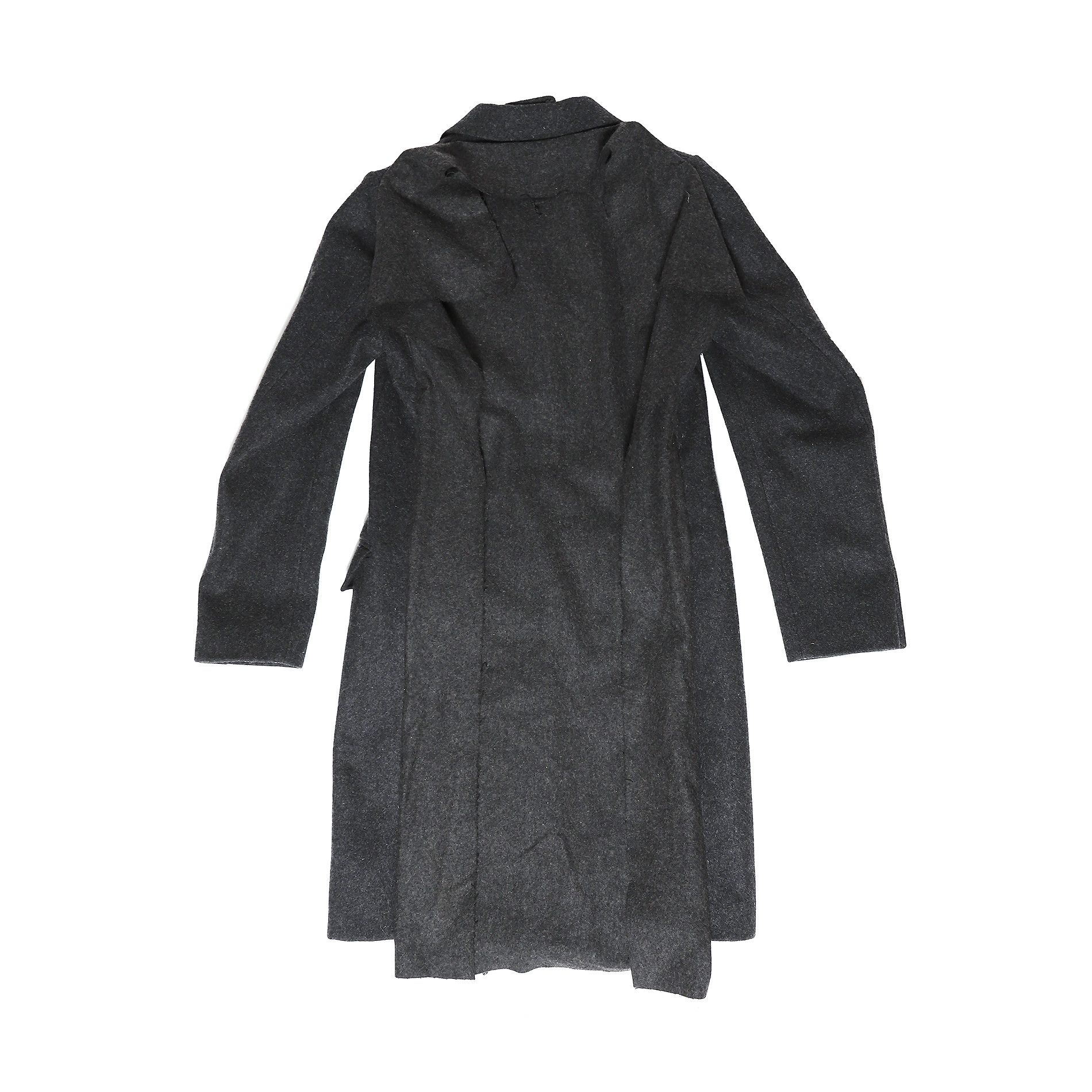 Maison Margiela 90s Miss Deanna Grey Flap Wool Coat Size M / US 6-8 / IT 42-44 - 2 Thumbnail