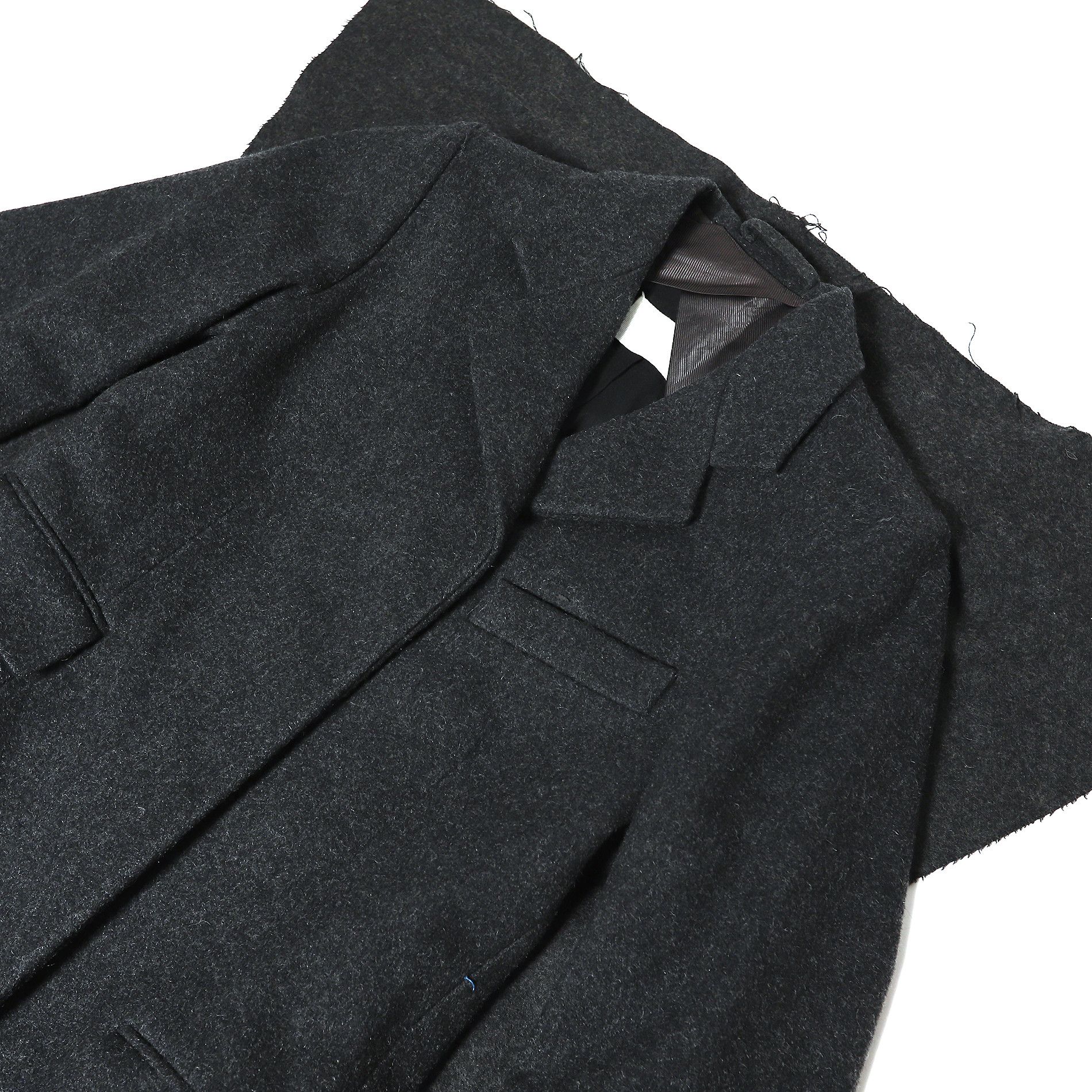 Maison Margiela 90s Miss Deanna Grey Flap Wool Coat Size M / US 6-8 / IT 42-44 - 3 Thumbnail