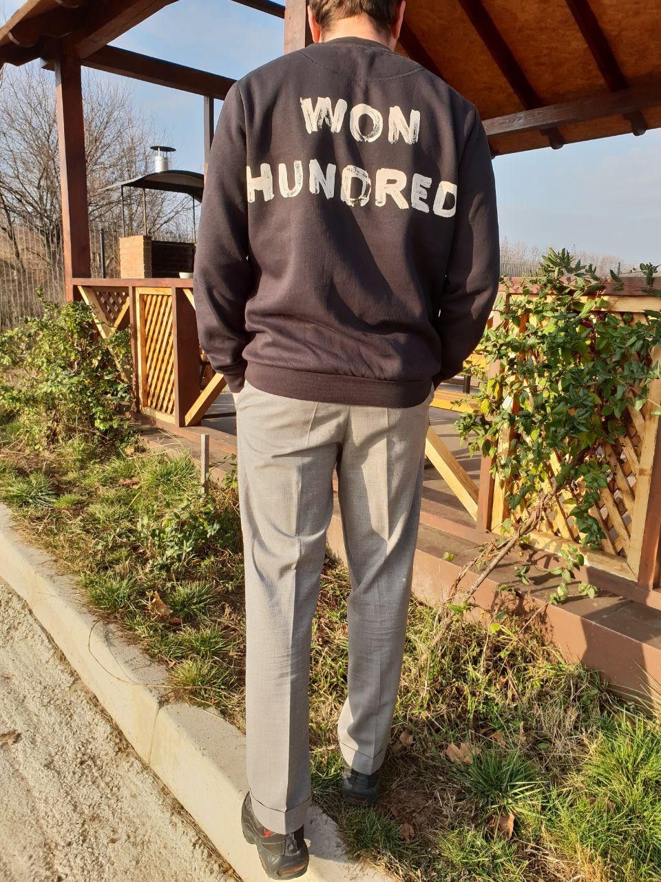 Japanese Brand × Won Hundred Won Hundred Brush painting Big Logo Crewneck Sweatshirt Size US M / EU 48-50 / 2 - 7 Thumbnail