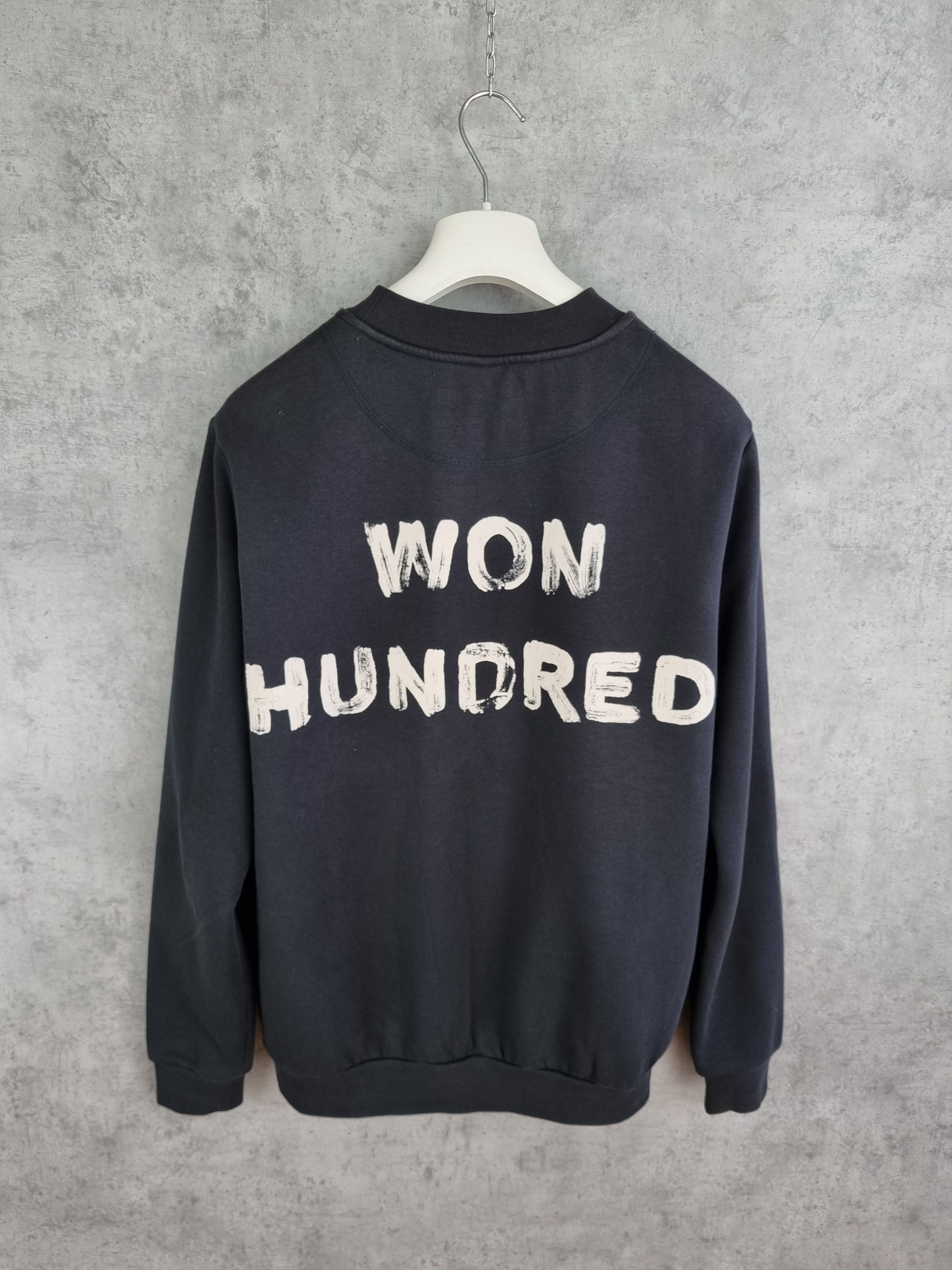 Japanese Brand × Won Hundred Won Hundred Brush painting Big Logo Crewneck Sweatshirt Size US M / EU 48-50 / 2 - 3 Thumbnail