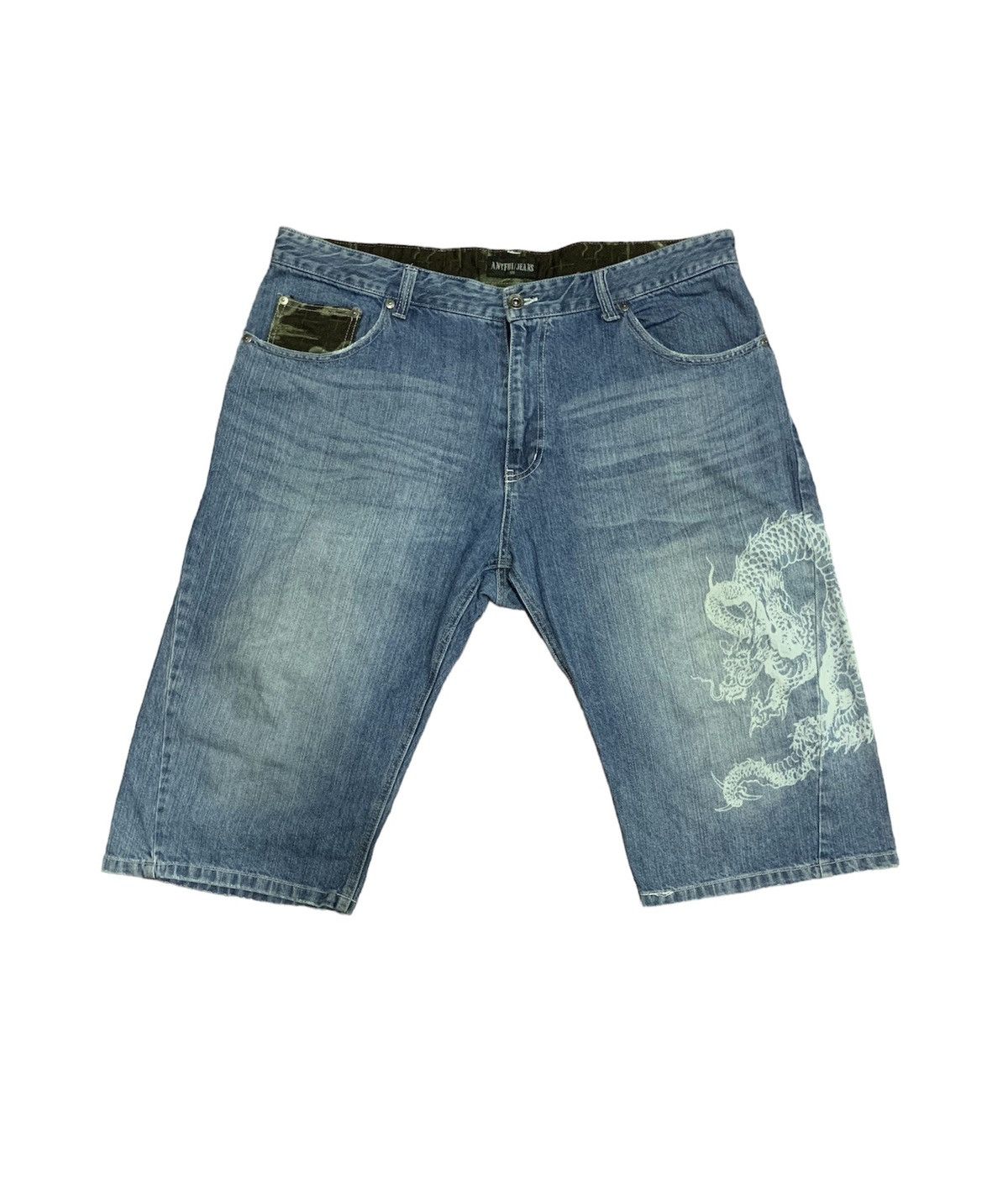 JNCO ANTFUI DRAGONS JORTS JEANS Size US 40 / EU 56 - 1 Thumbnail