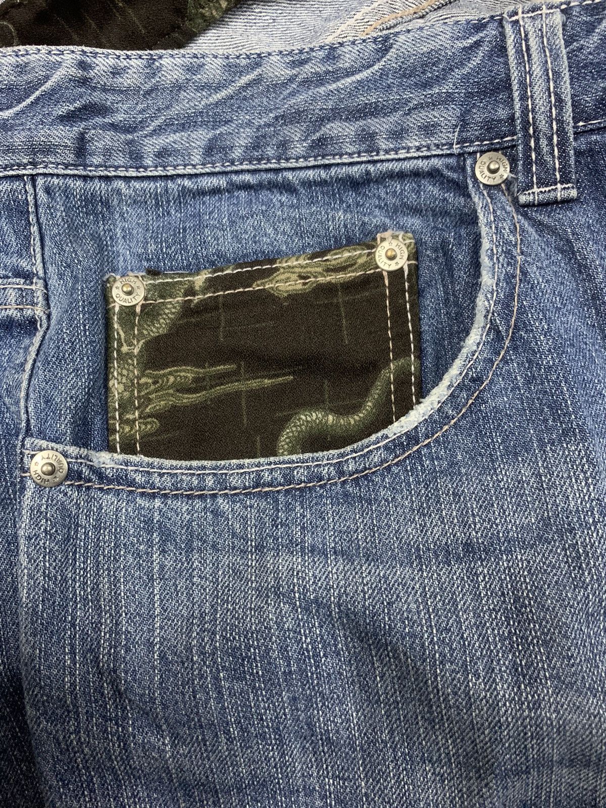 JNCO ANTFUI DRAGONS JORTS JEANS Size US 40 / EU 56 - 7 Thumbnail