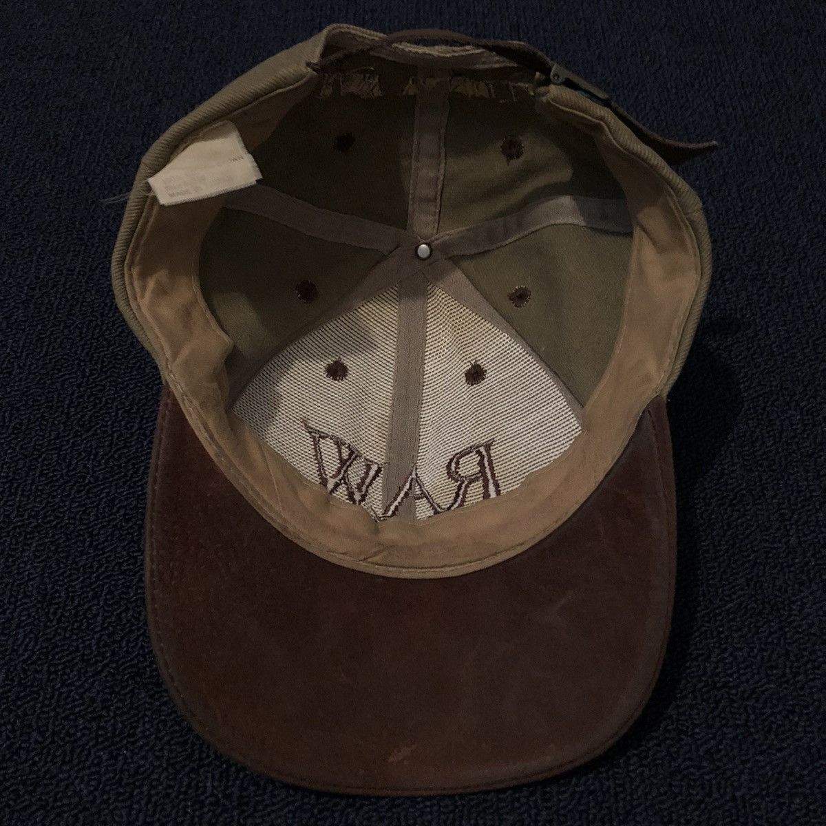 Vintage Vintage 90s Raw Vanilla Coty Cologne Leather Adjustable Hat Size ONE SIZE - 6 Thumbnail