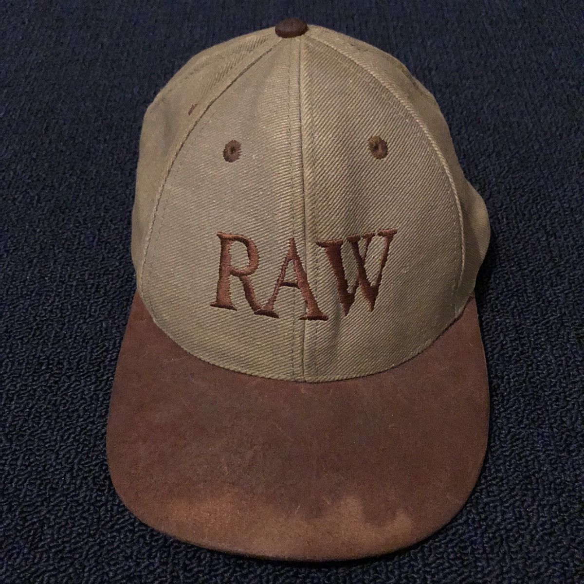 Vintage Vintage 90s Raw Vanilla Coty Cologne Leather Adjustable Hat Size ONE SIZE - 2 Thumbnail